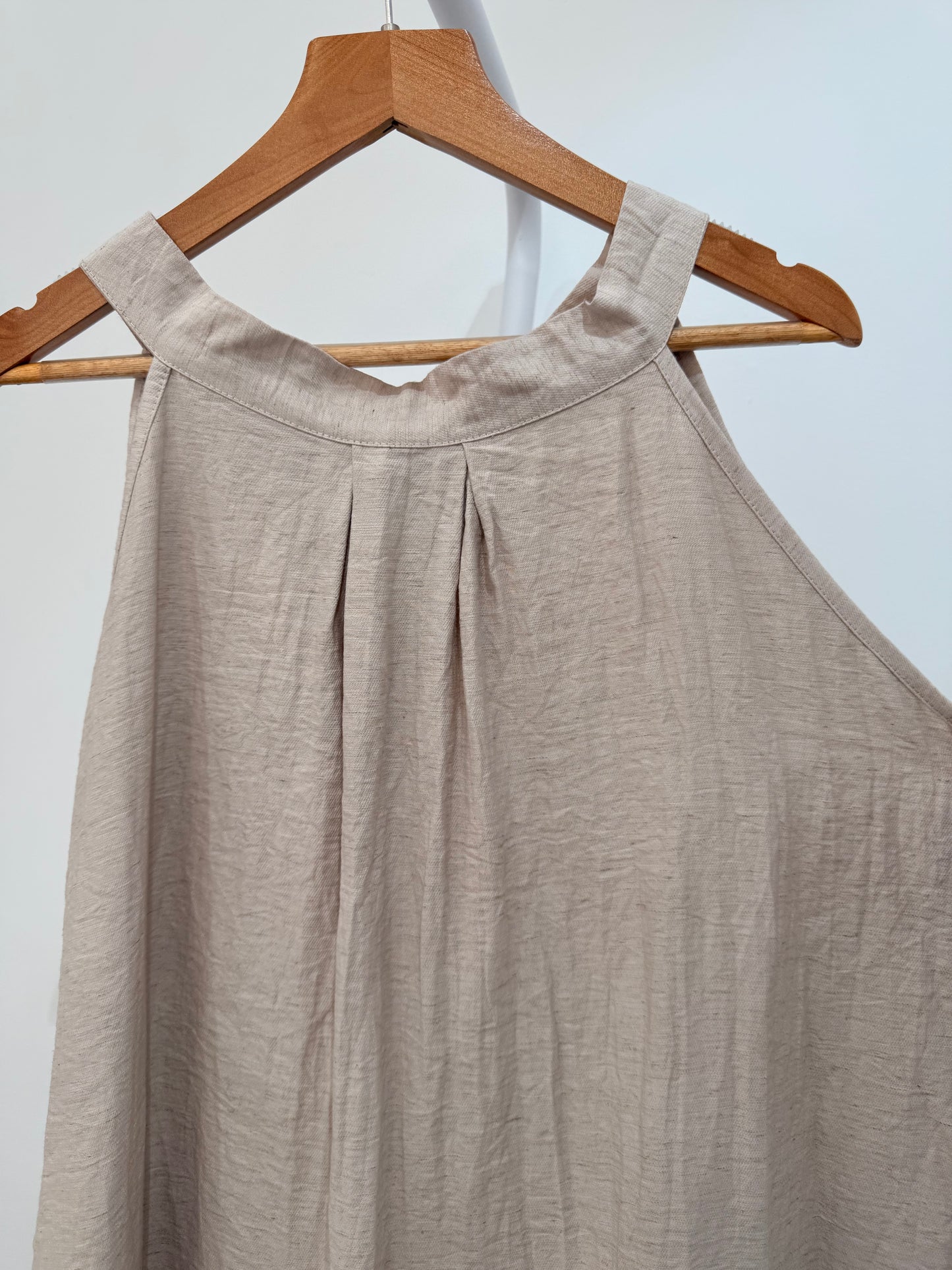 Vestido Halter de Lino y Algodón 5382
