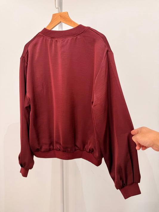 Chaqueta Bomber de Satén 25491
