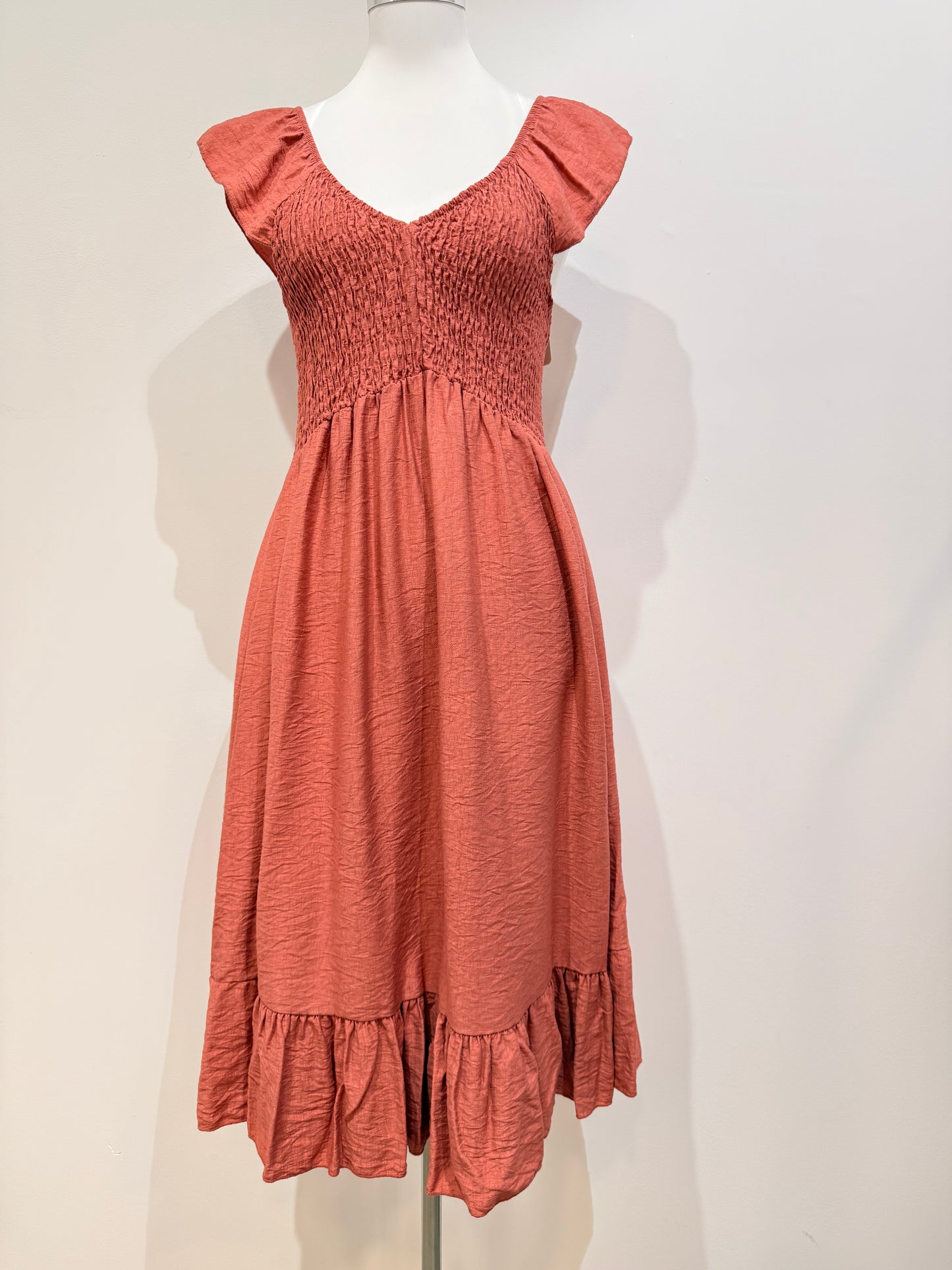 Vestido Midi Nido de Abeja 33966