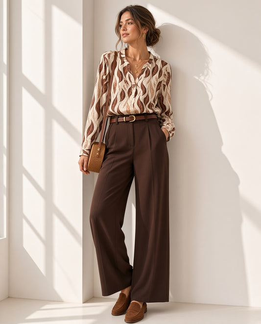 Pantalón Vestir Pernera Ancha 2655