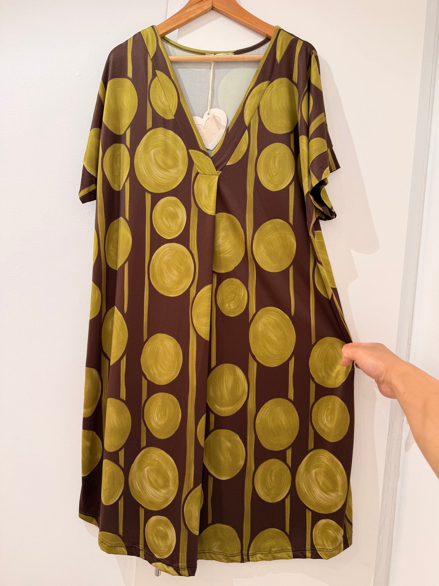 Vestido corto Licra fría estampado círculos 846211