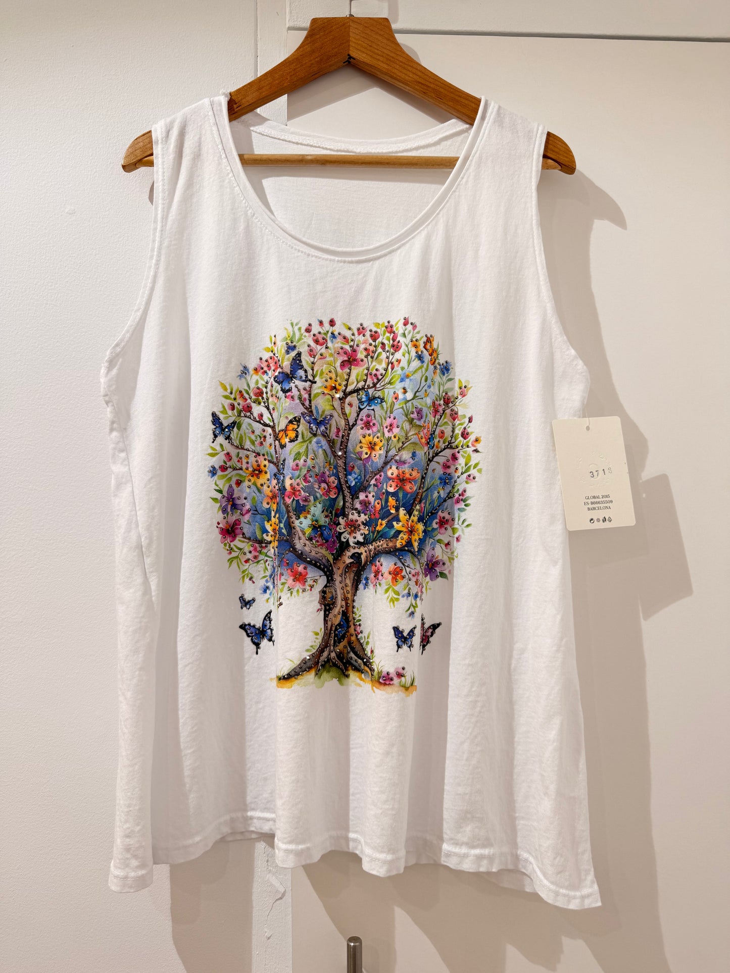 Camiseta de Tirantes con Estampado Frontal 3176