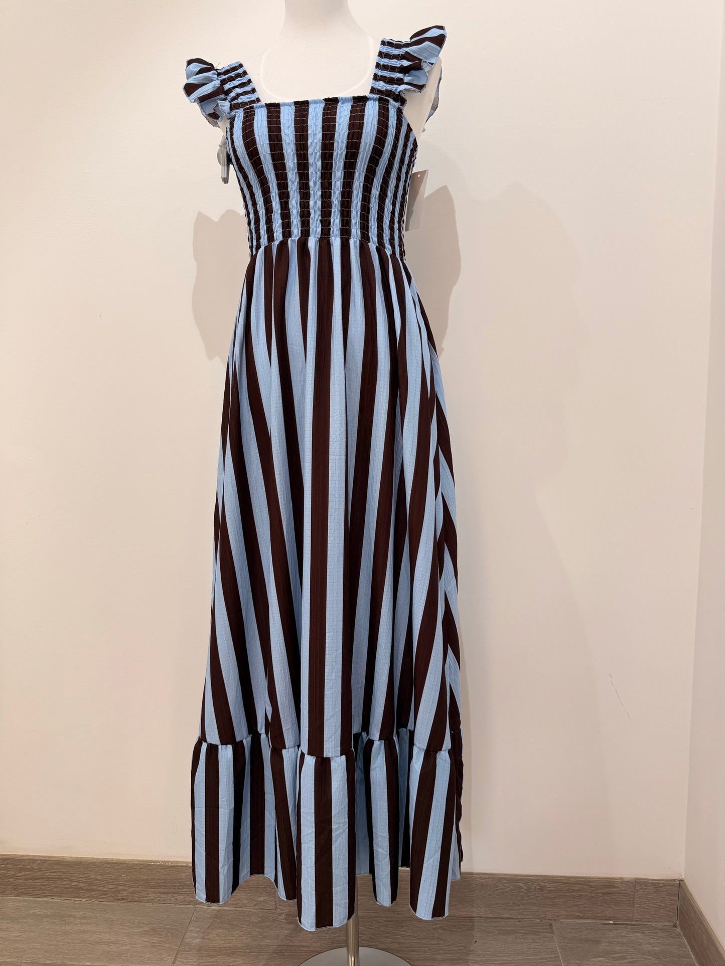 Vestido Maxi Largo a Rayas