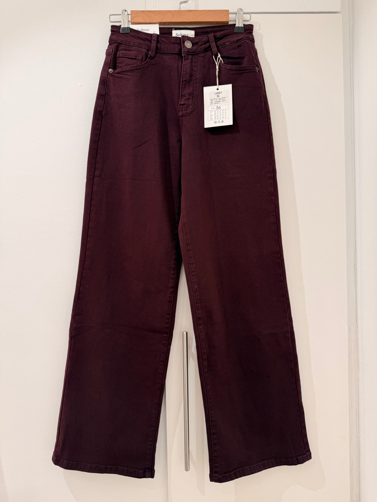 Pantalón Vaquero Wide Leg Berenjena 007