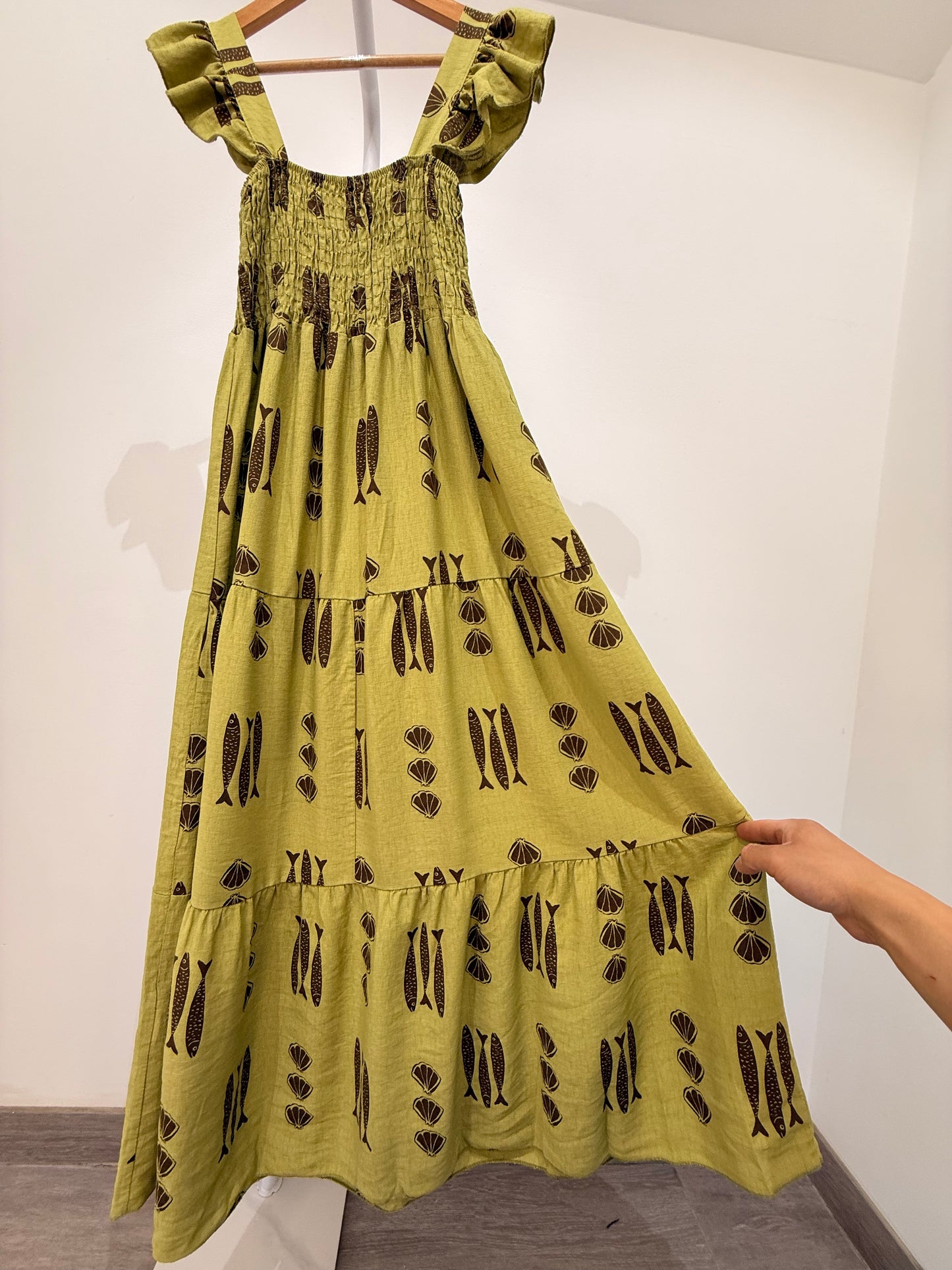 Vestido largo estampado marino 39775