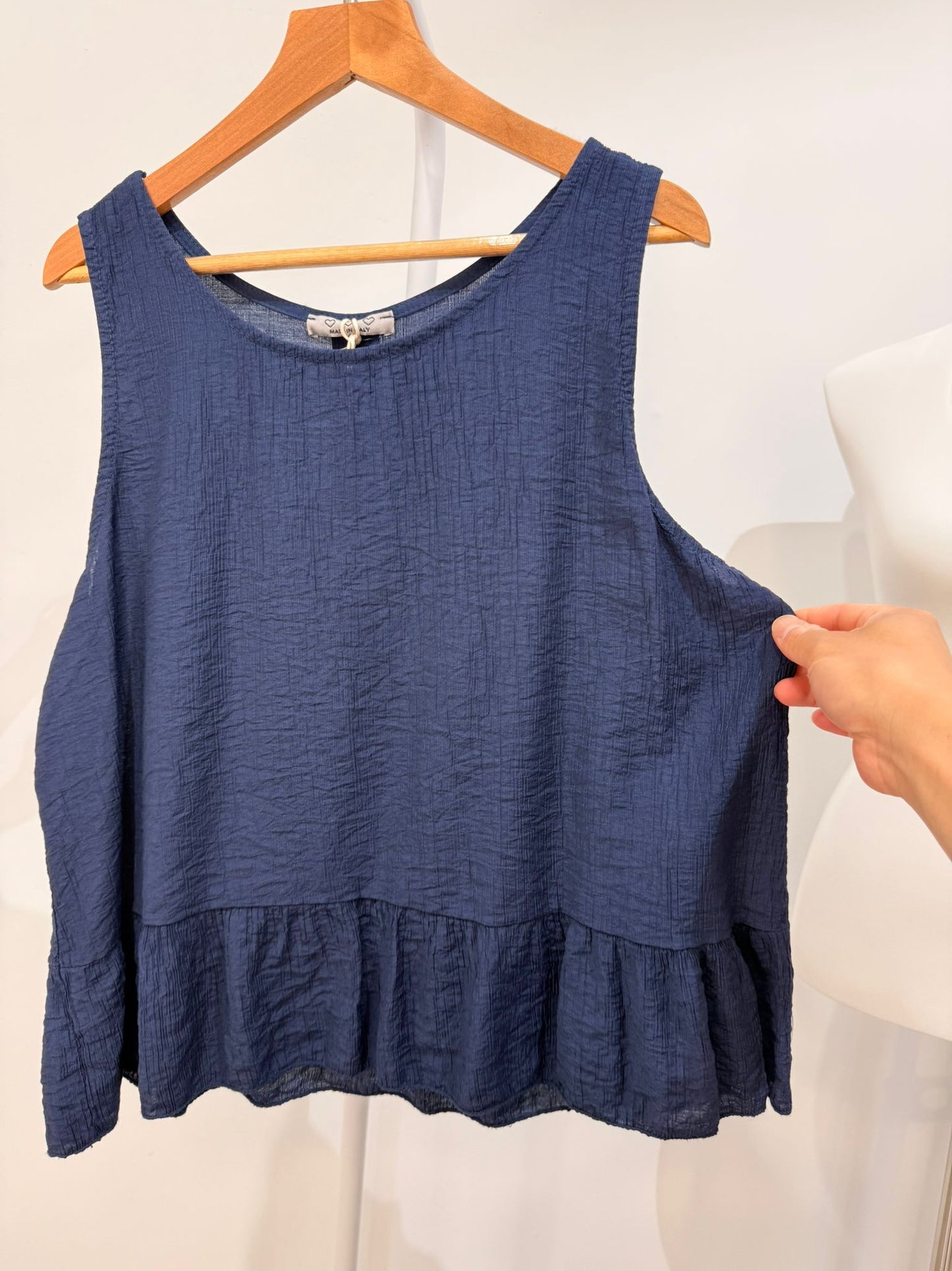 Blusa Sin Mangas con Volante (10825)