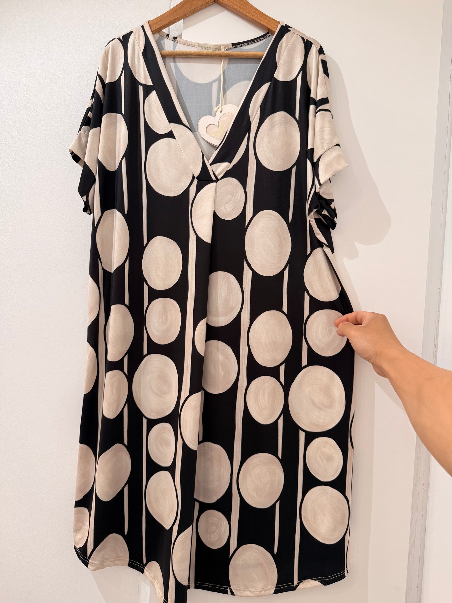 Vestido corto Licra fría estampado círculos 846211