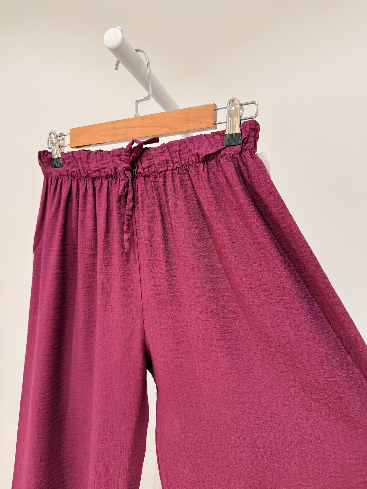 Pantalón bombacho de algodón con cintura elástica 13851