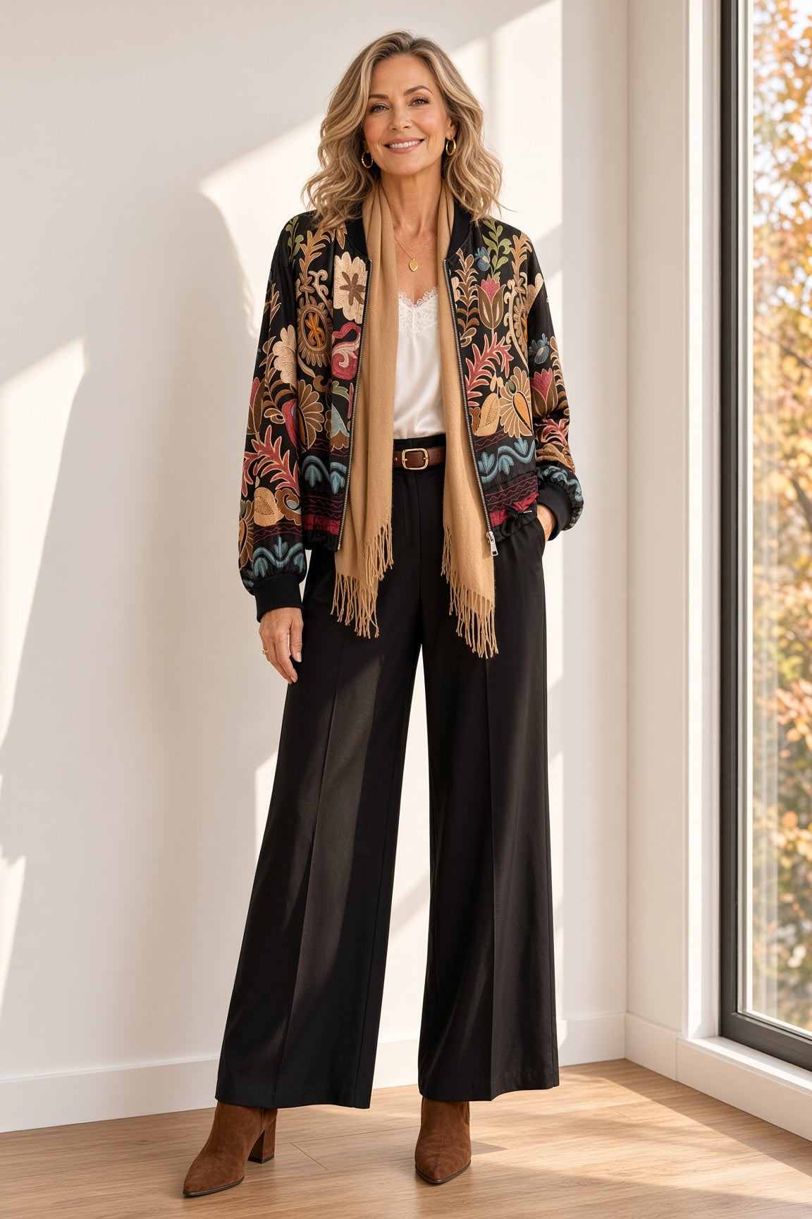 Bomber Satinado Floral 5367