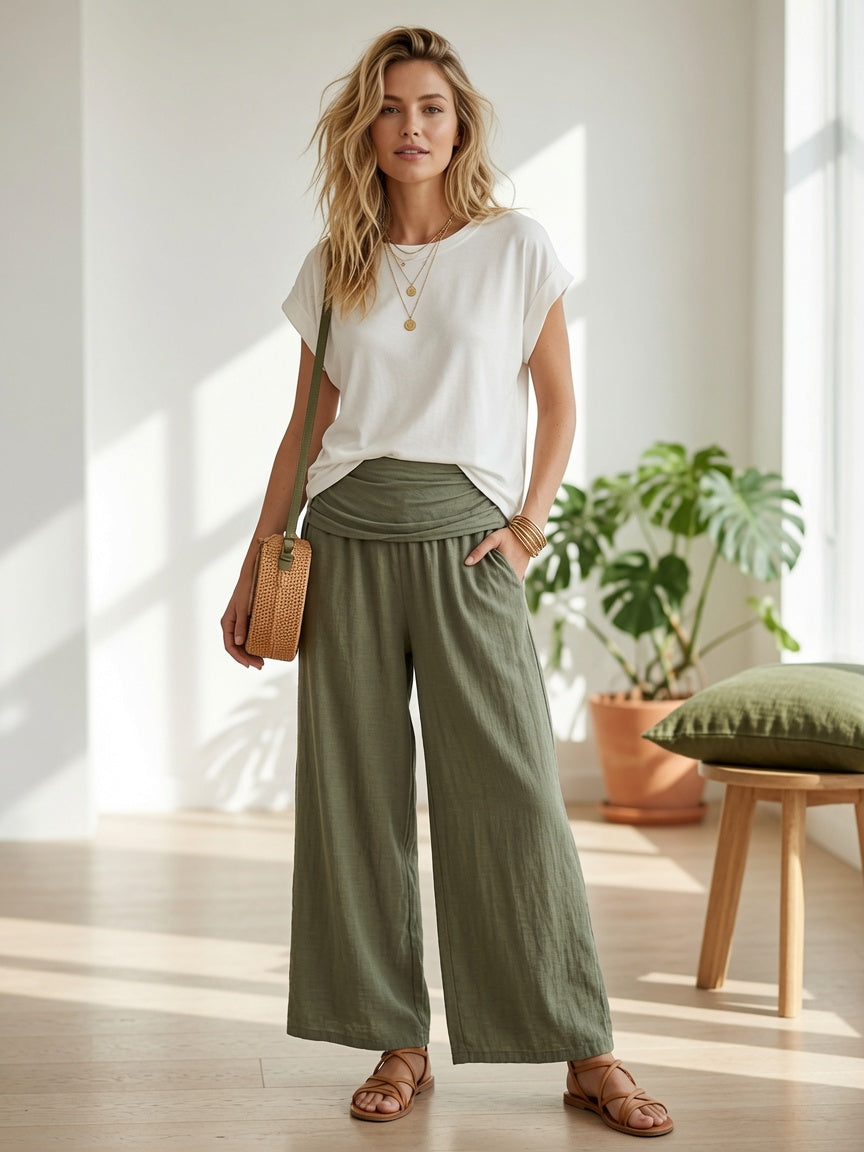 Pantalón Boho de Pata Ancha