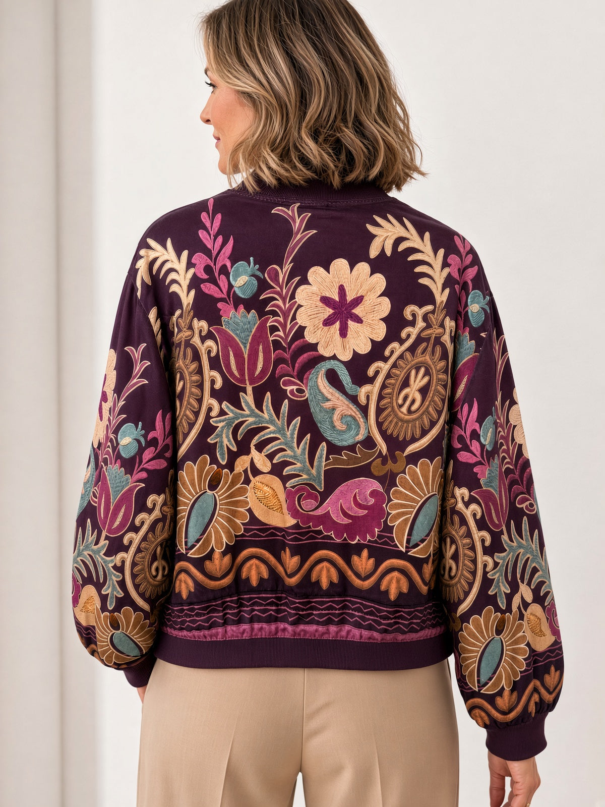 Bomber Satinado Floral 5367