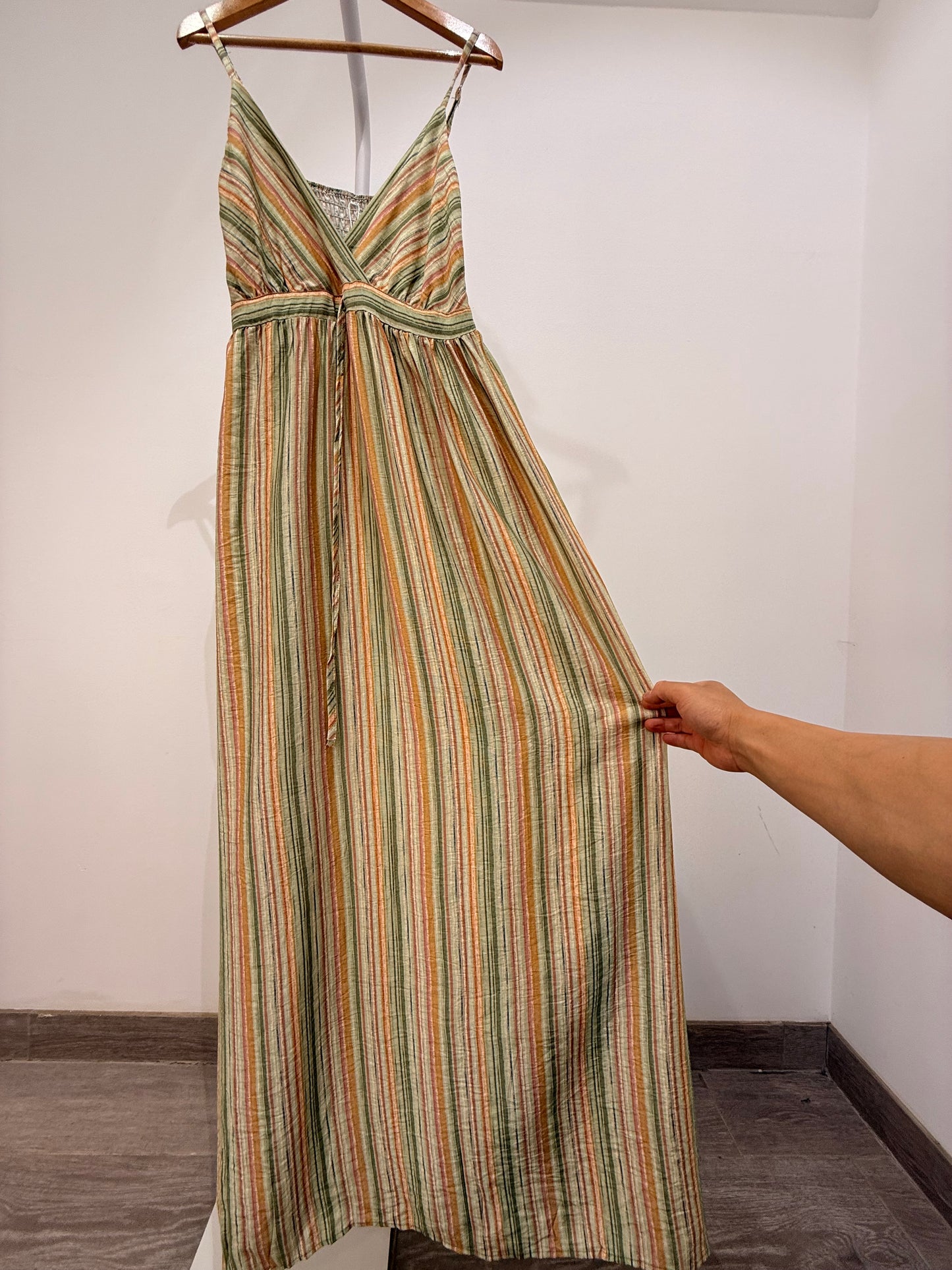 Vestido Maxi Playero a Rayas (Estilo Boho)