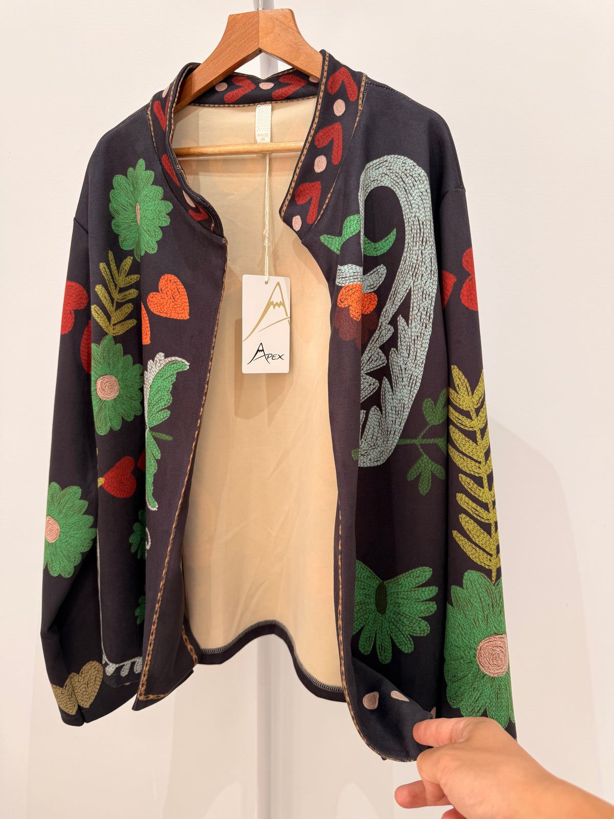 Chaqueta abierto estampado florales 26587
