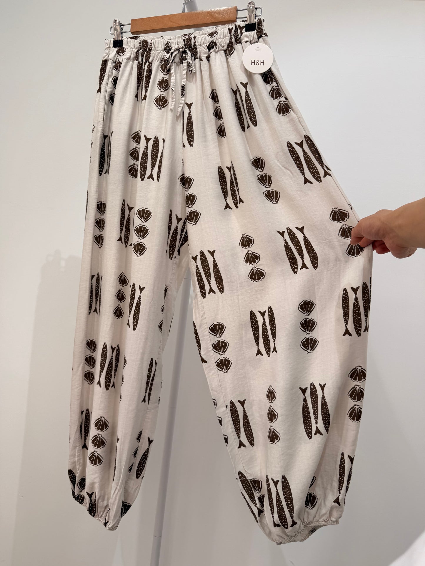 Pantalón Bombacho Estampado (Pescados y Conchas) 98101