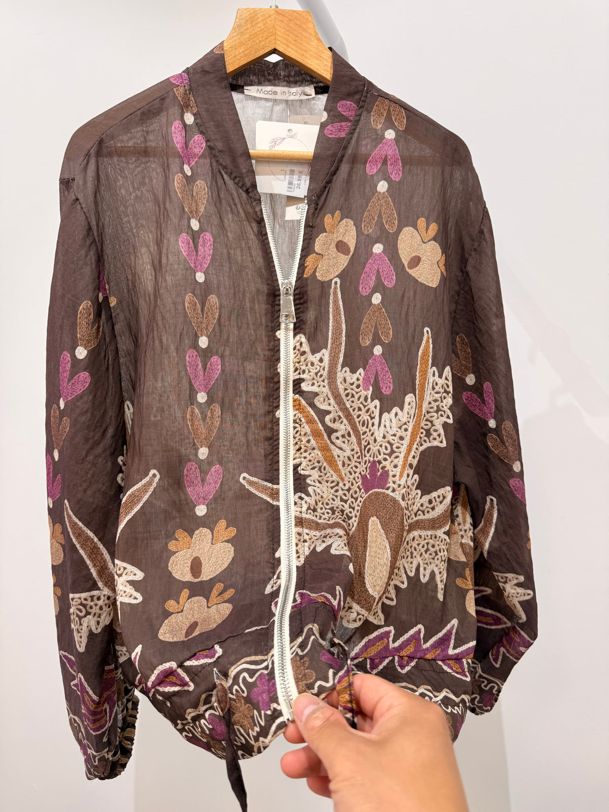 Bomber fino con cremallera 5408