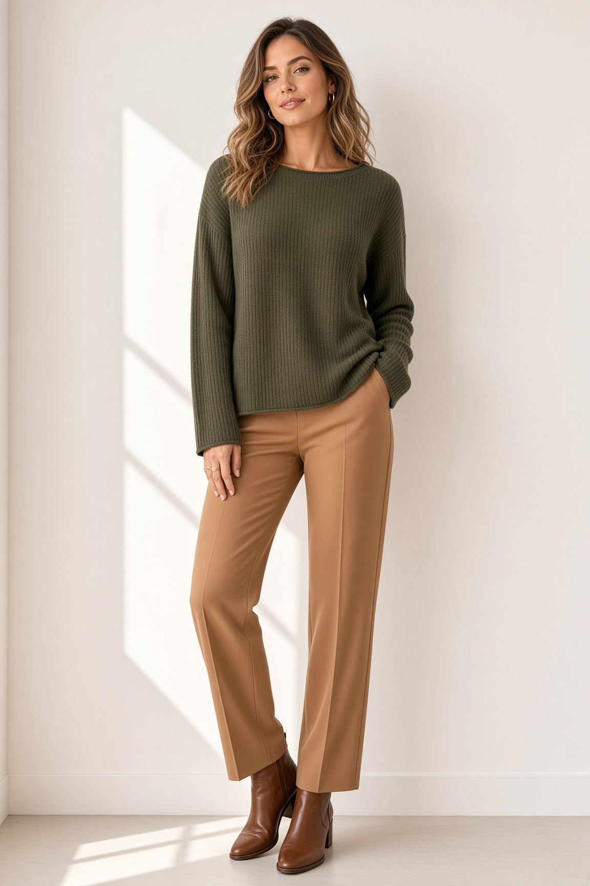 Jersey de punto canalé (estilo oversize / holgado) 2103