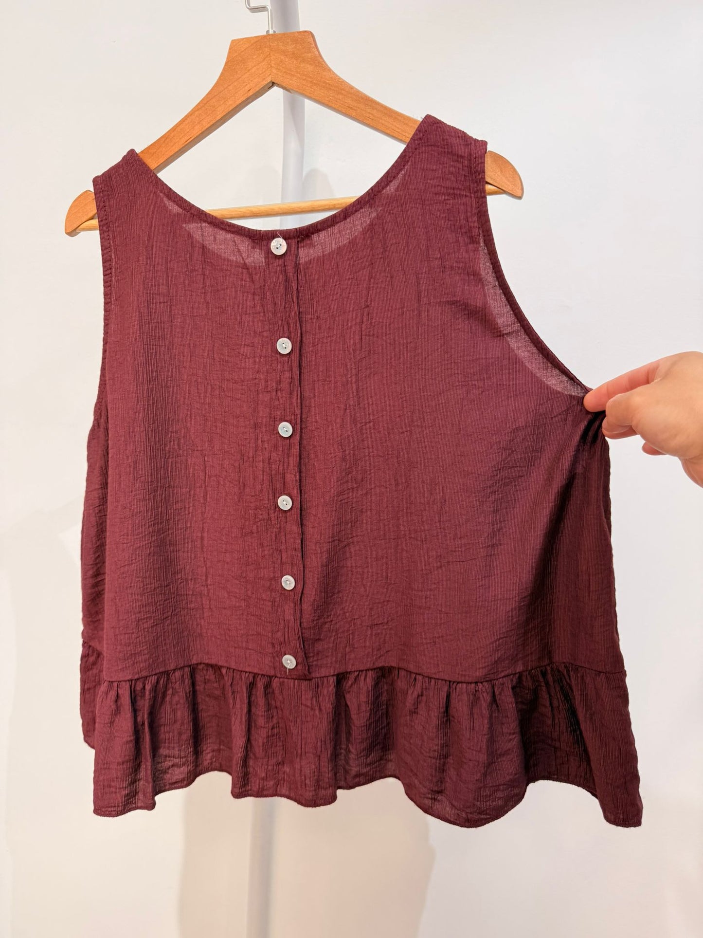Blusa Sin Mangas con Volante (10825)