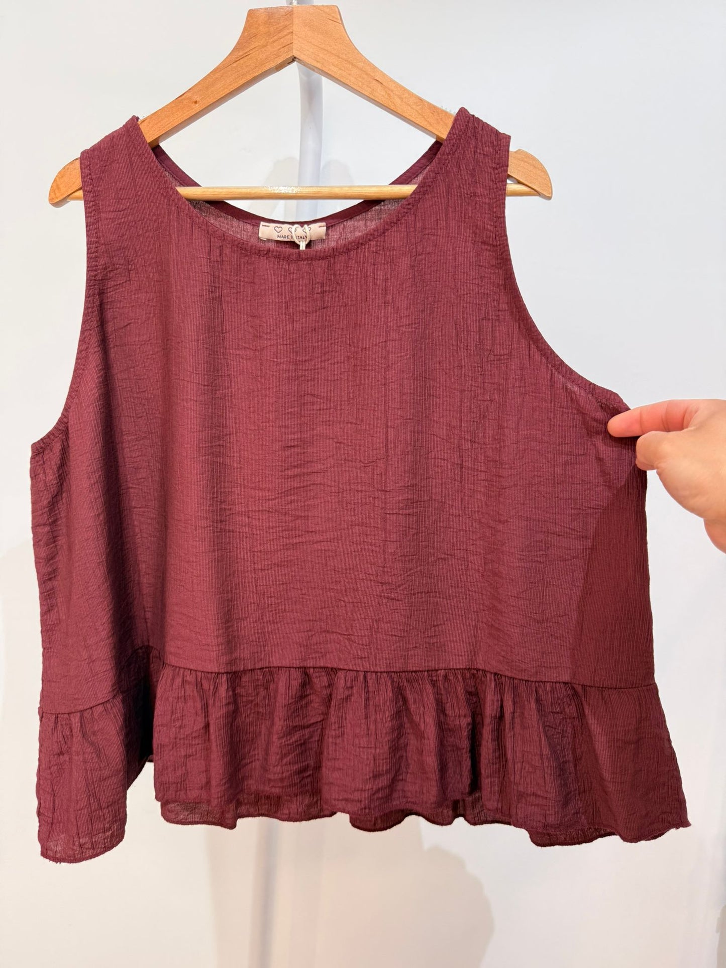 Blusa Sin Mangas con Volante (10825)
