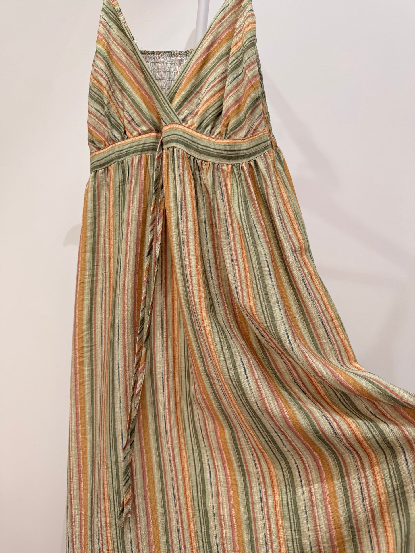 Vestido Maxi Playero a Rayas (Estilo Boho)