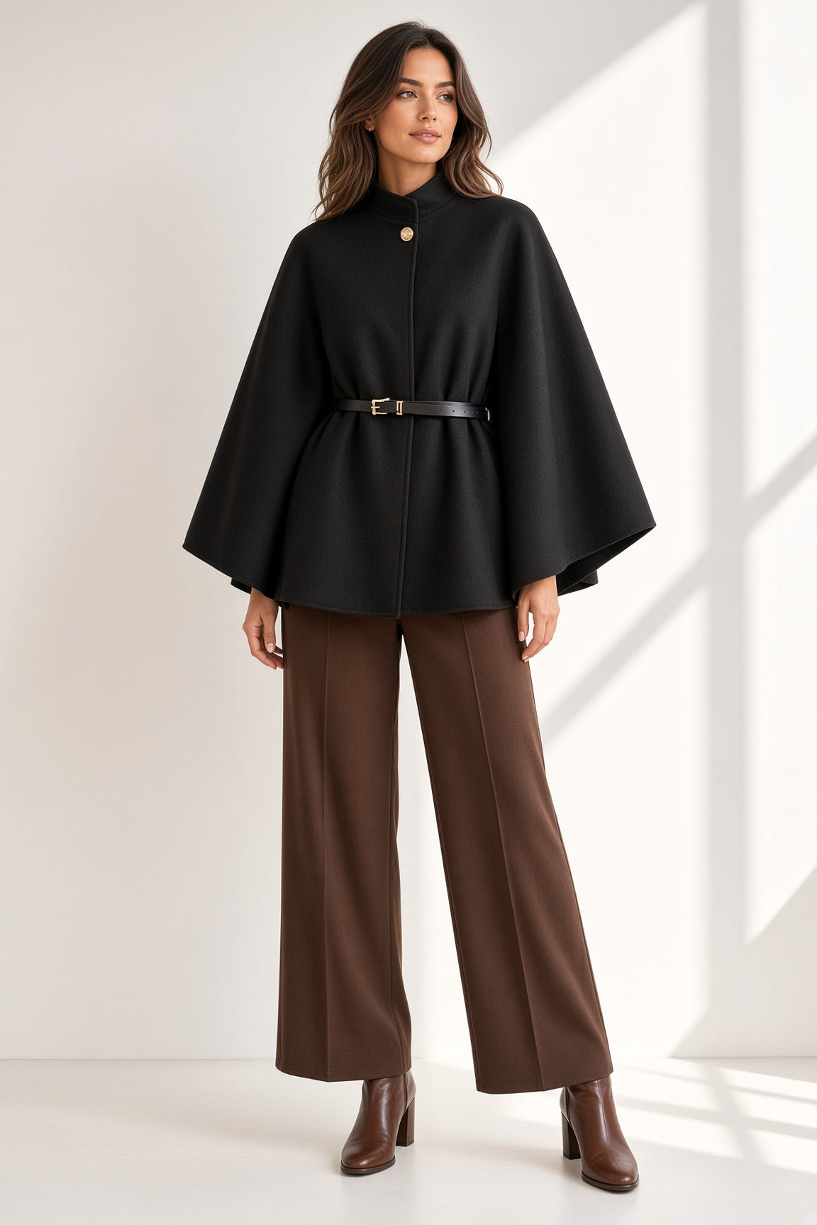 Poncho de cuello alto 717