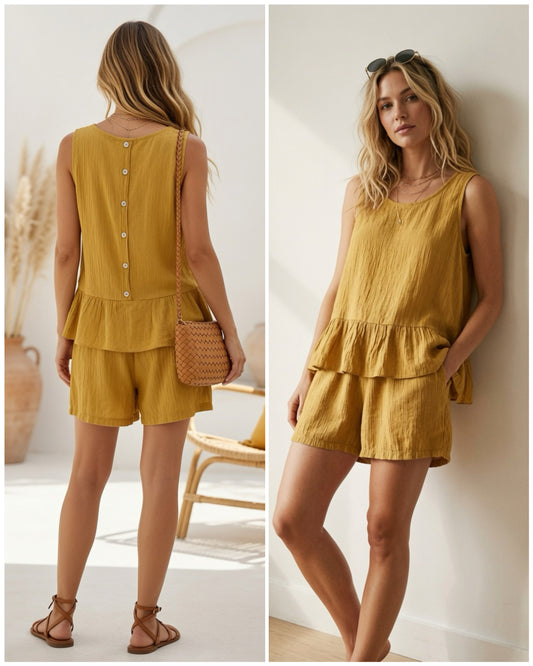 Blusa Sin Mangas con Volante (10825)