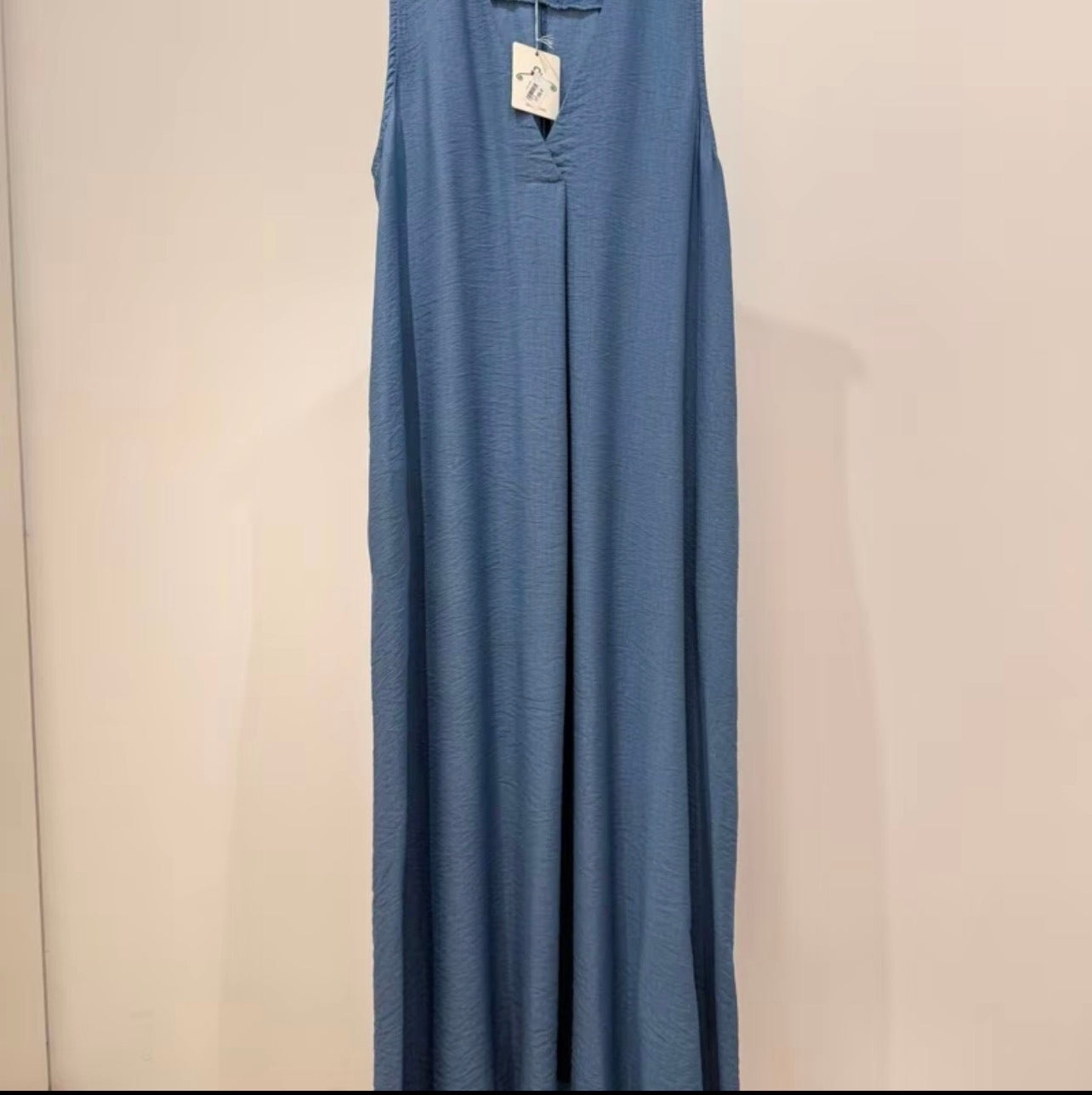 Vestido Largo Fluido Escote en V