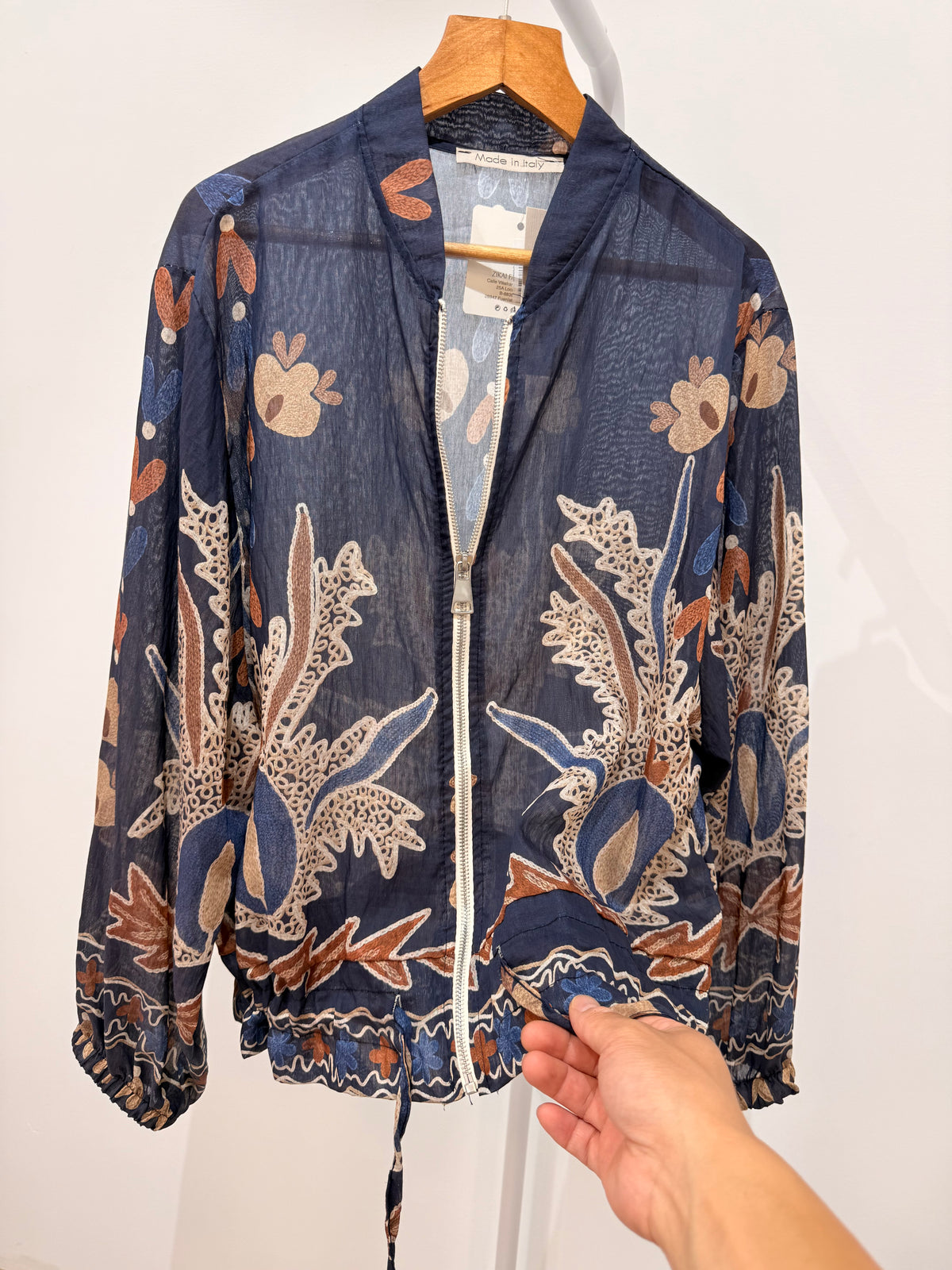 Bomber fino con cremallera 5408