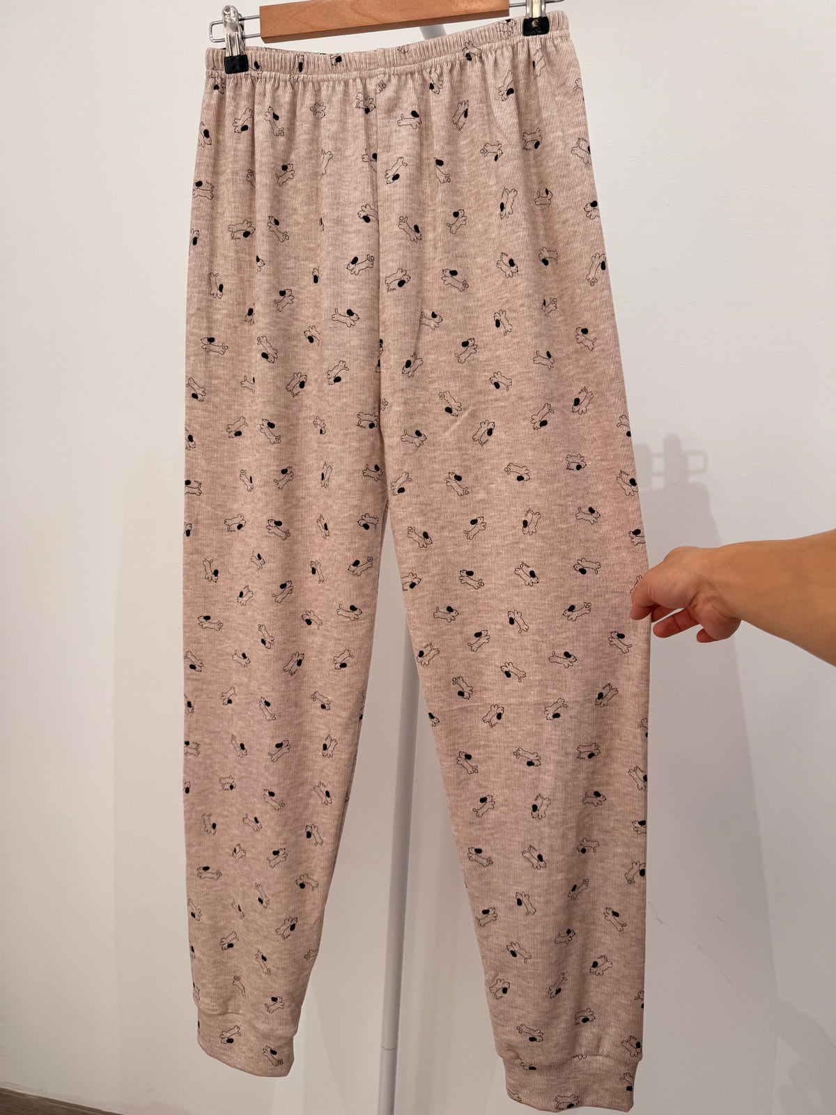 Conjunto Pijama afelpado con estampado de perritos 8330