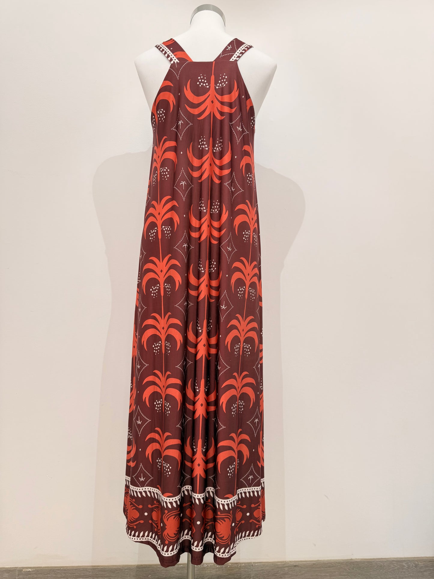 Vestido Licra Fría estampado de palmeras 2520