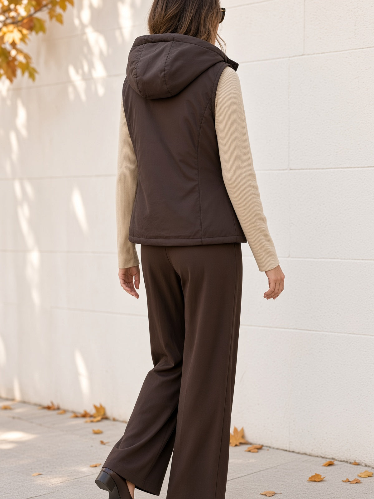 Chaleco Reversible Acolchado con Capucha J8222