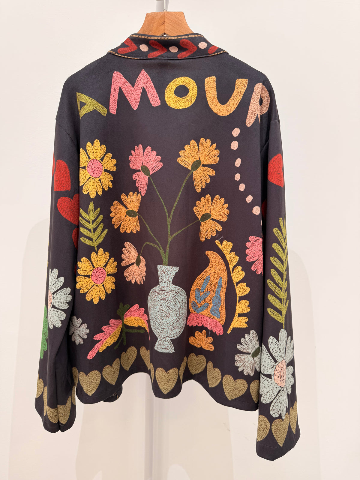 Chaqueta abierto estampado florales 26587