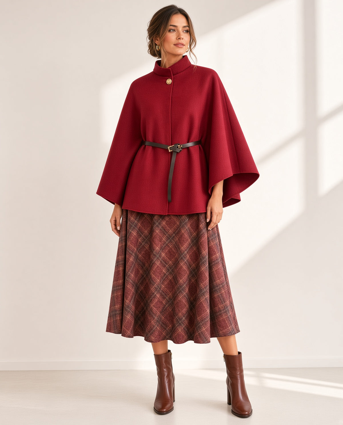 Poncho de cuello alto 717