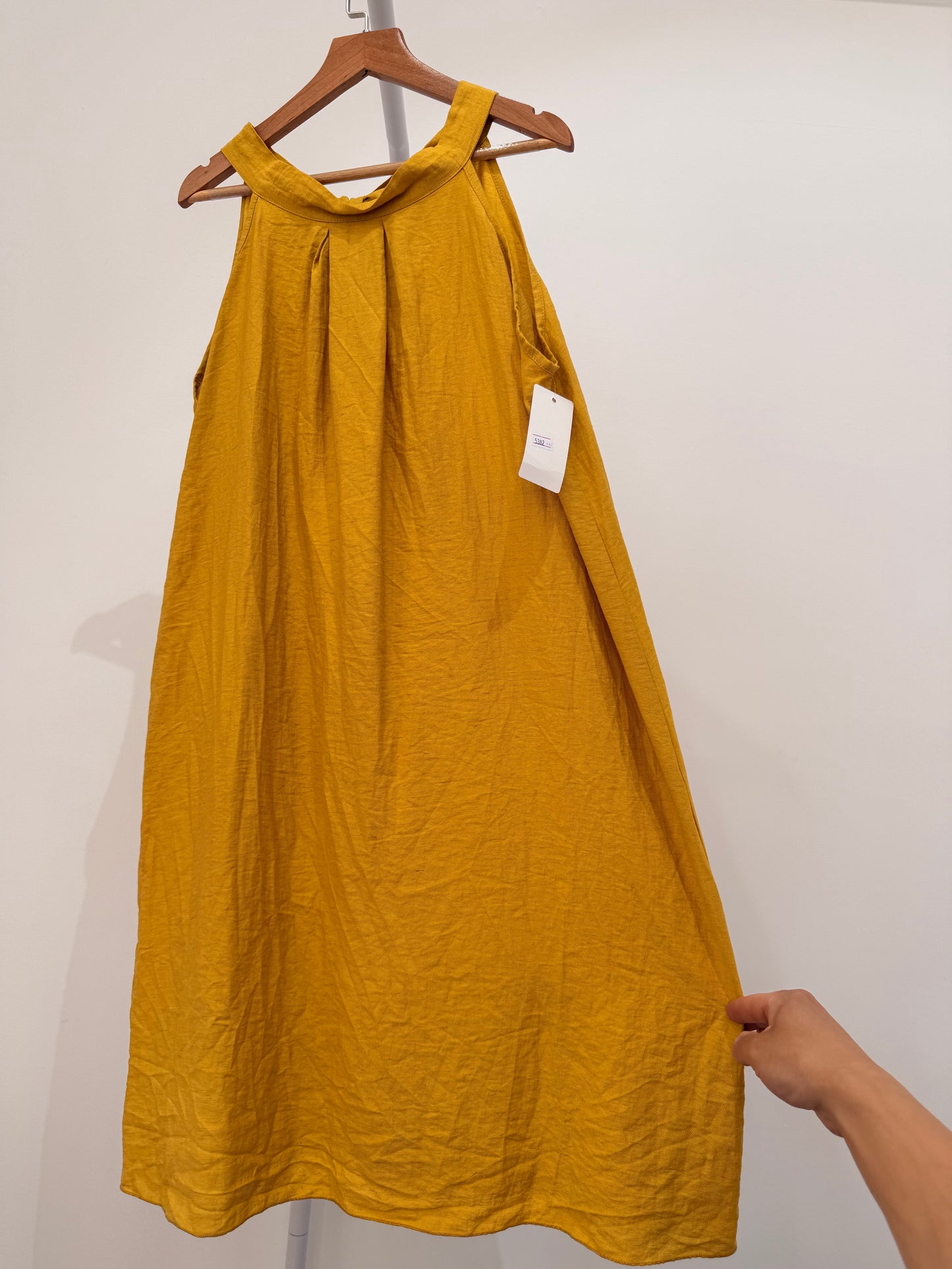Vestido Halter de Lino y Algodón 5382