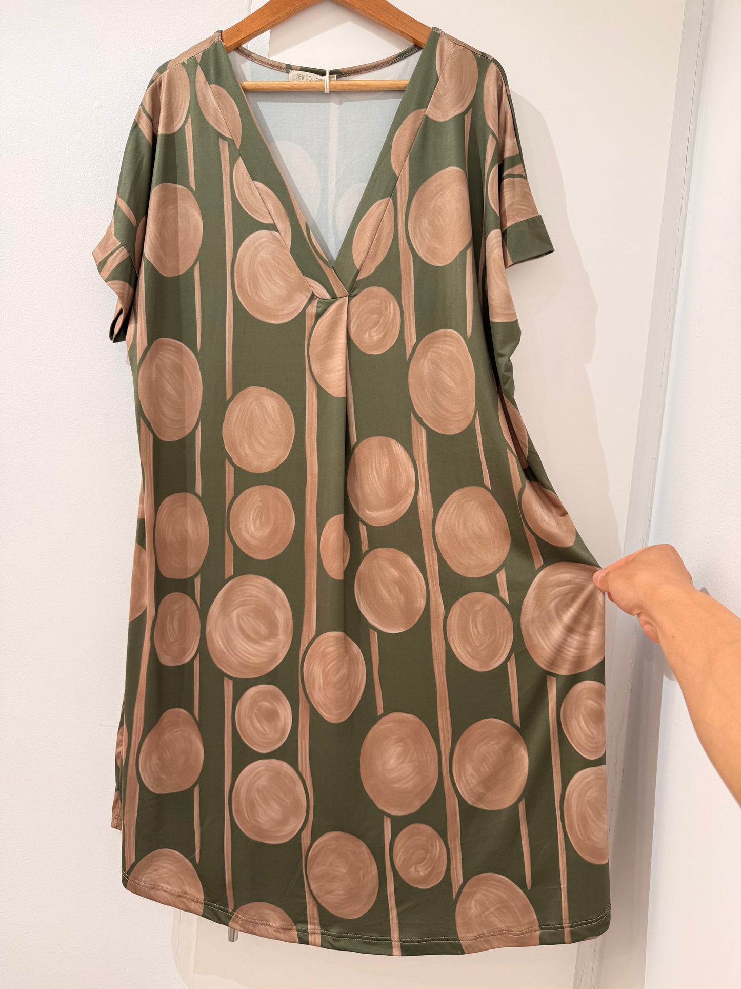 Vestido corto Licra fría estampado círculos 846211