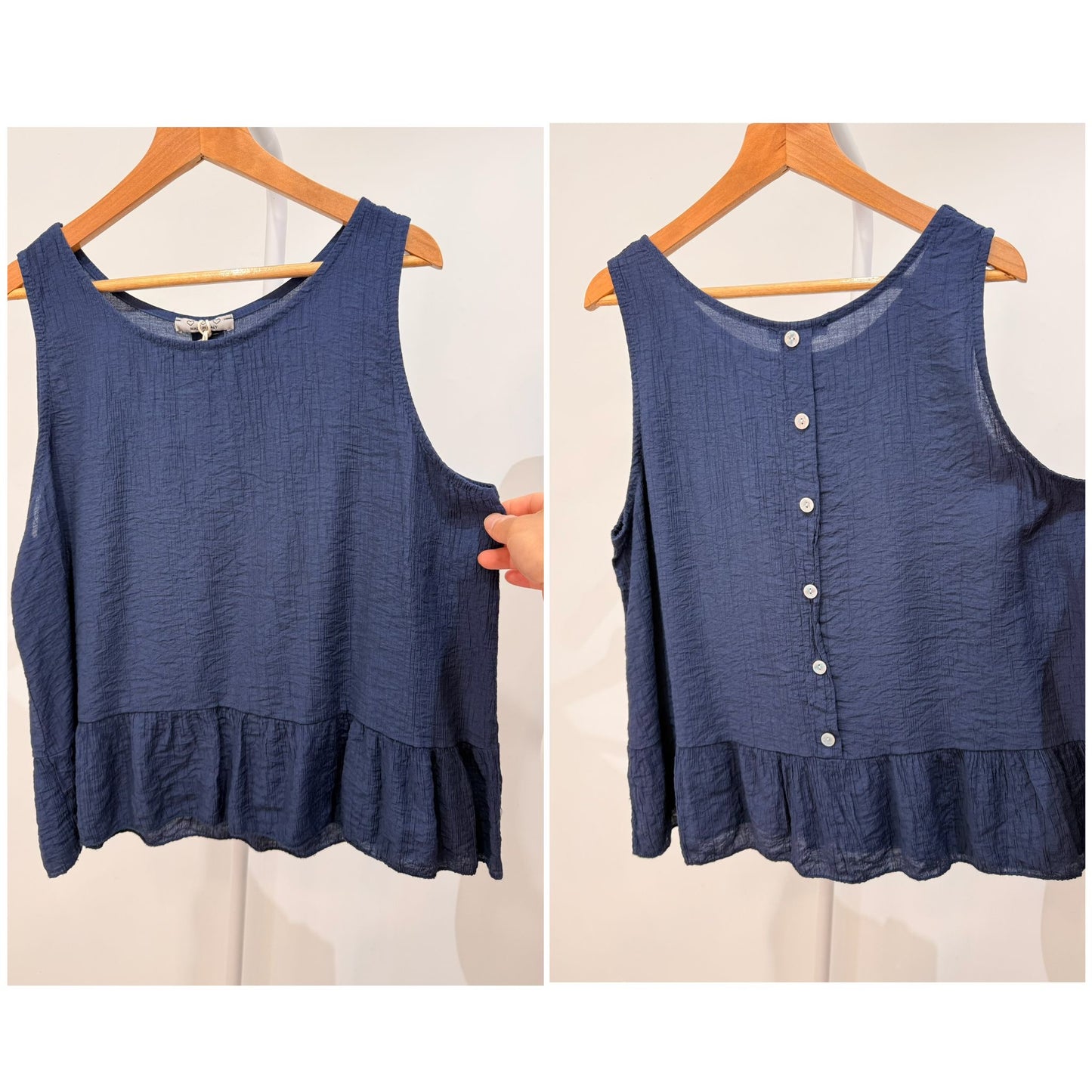 Blusa Sin Mangas con Volante (10825)