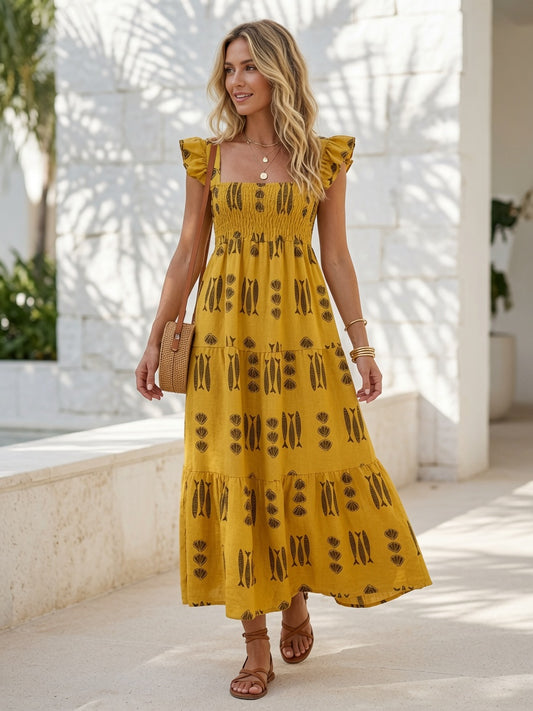 Vestido largo estampado marino 39775