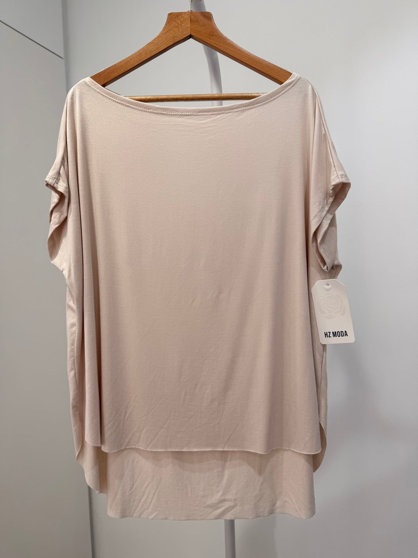 Camiseta Básica Oversize de Viscosa