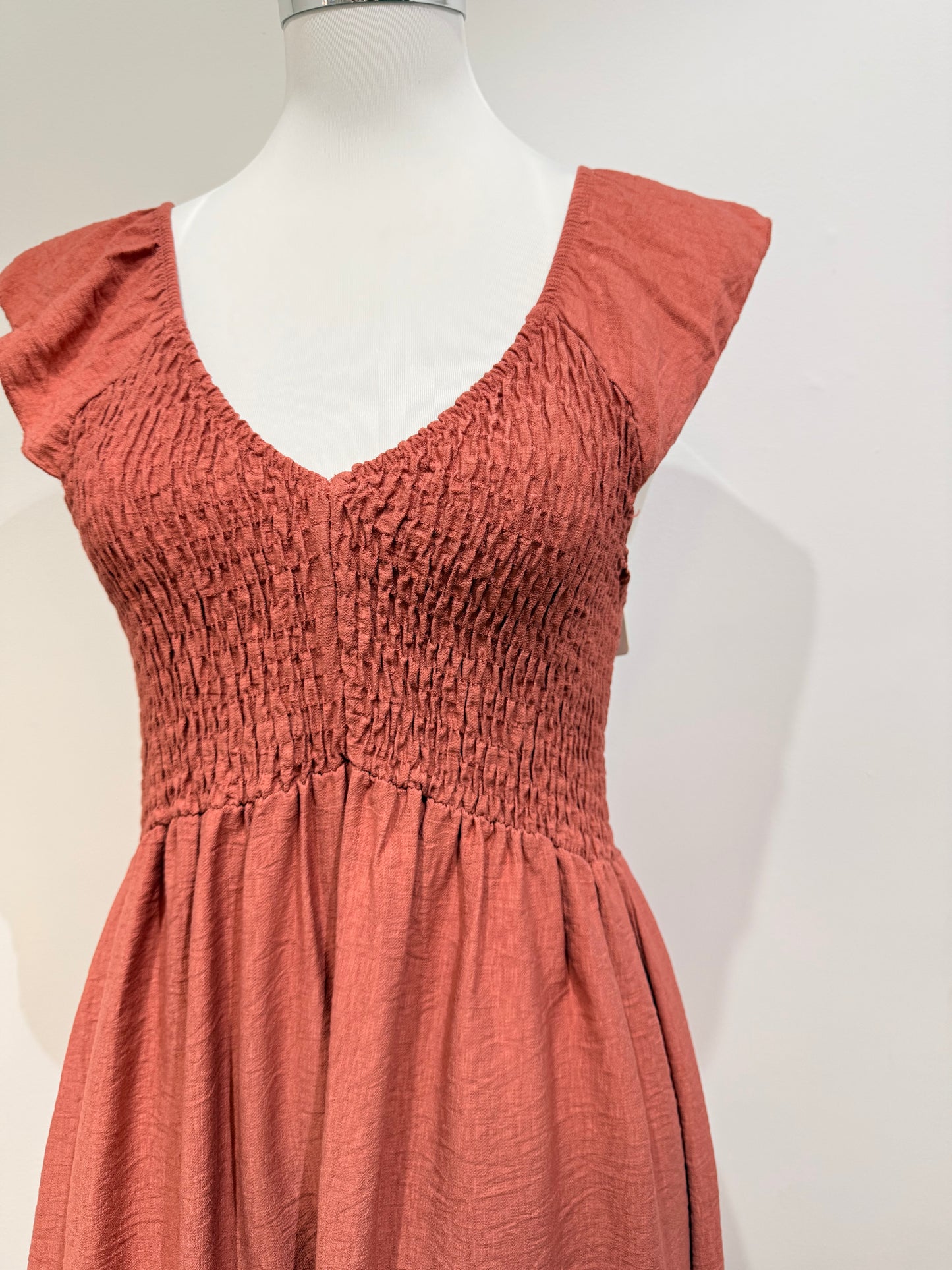 Vestido Midi Nido de Abeja 33966