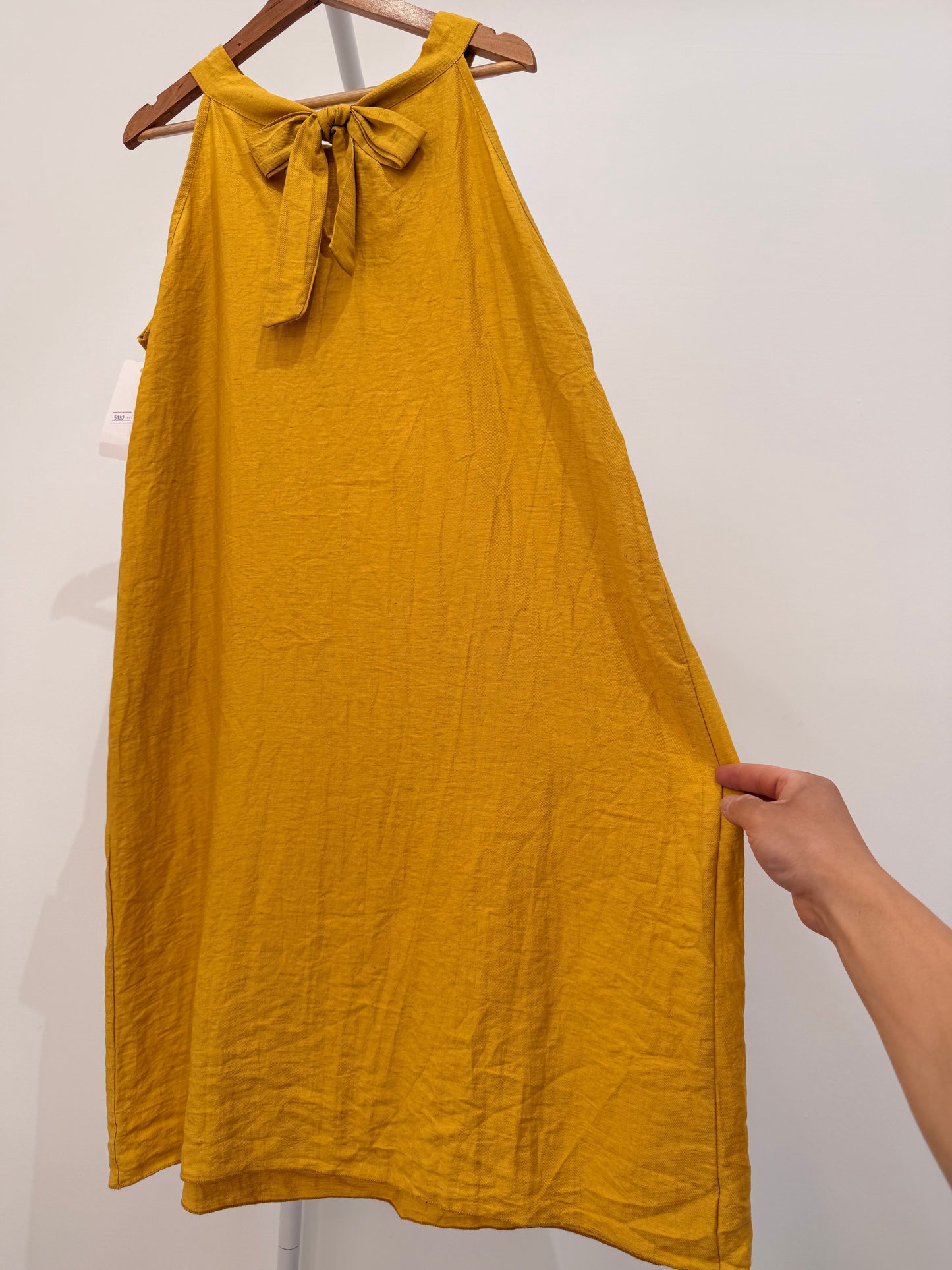 Vestido Halter de Lino y Algodón 5382