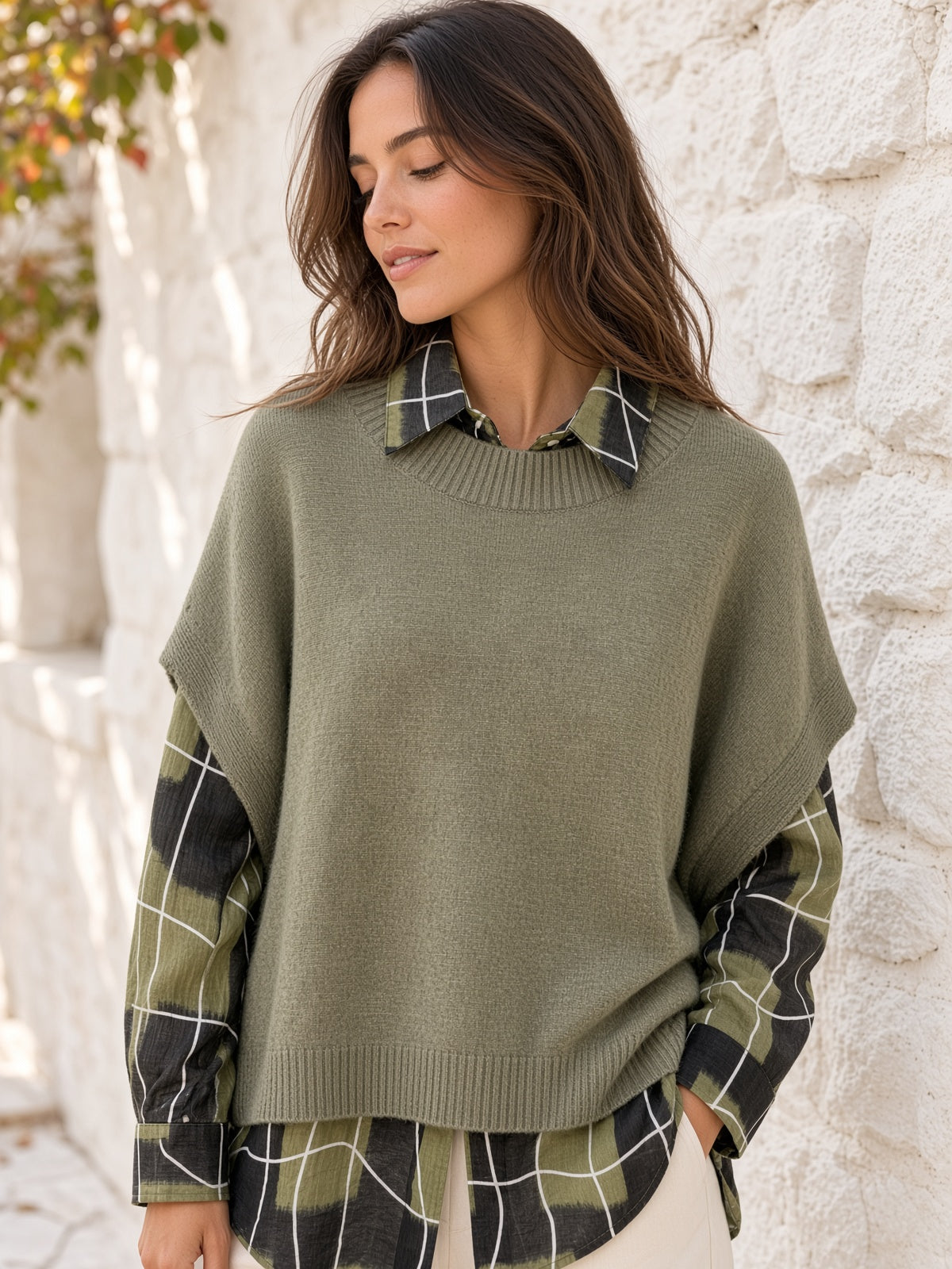 Chaleco de punto oversize 626035
