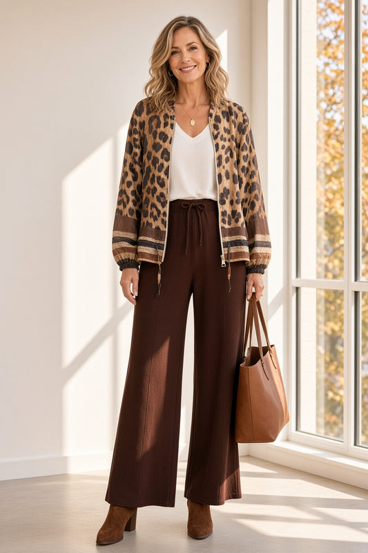 Pantalón de punto ancho 523