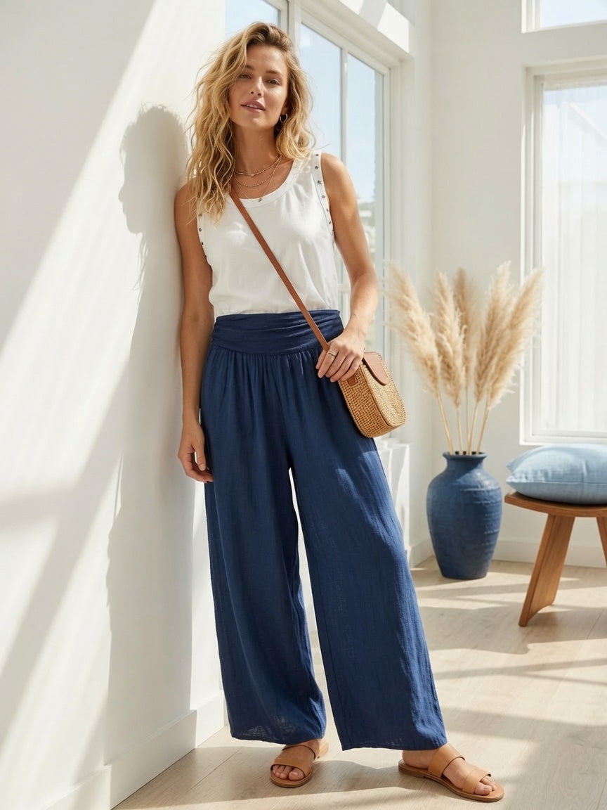 Pantalón Boho de Pata Ancha