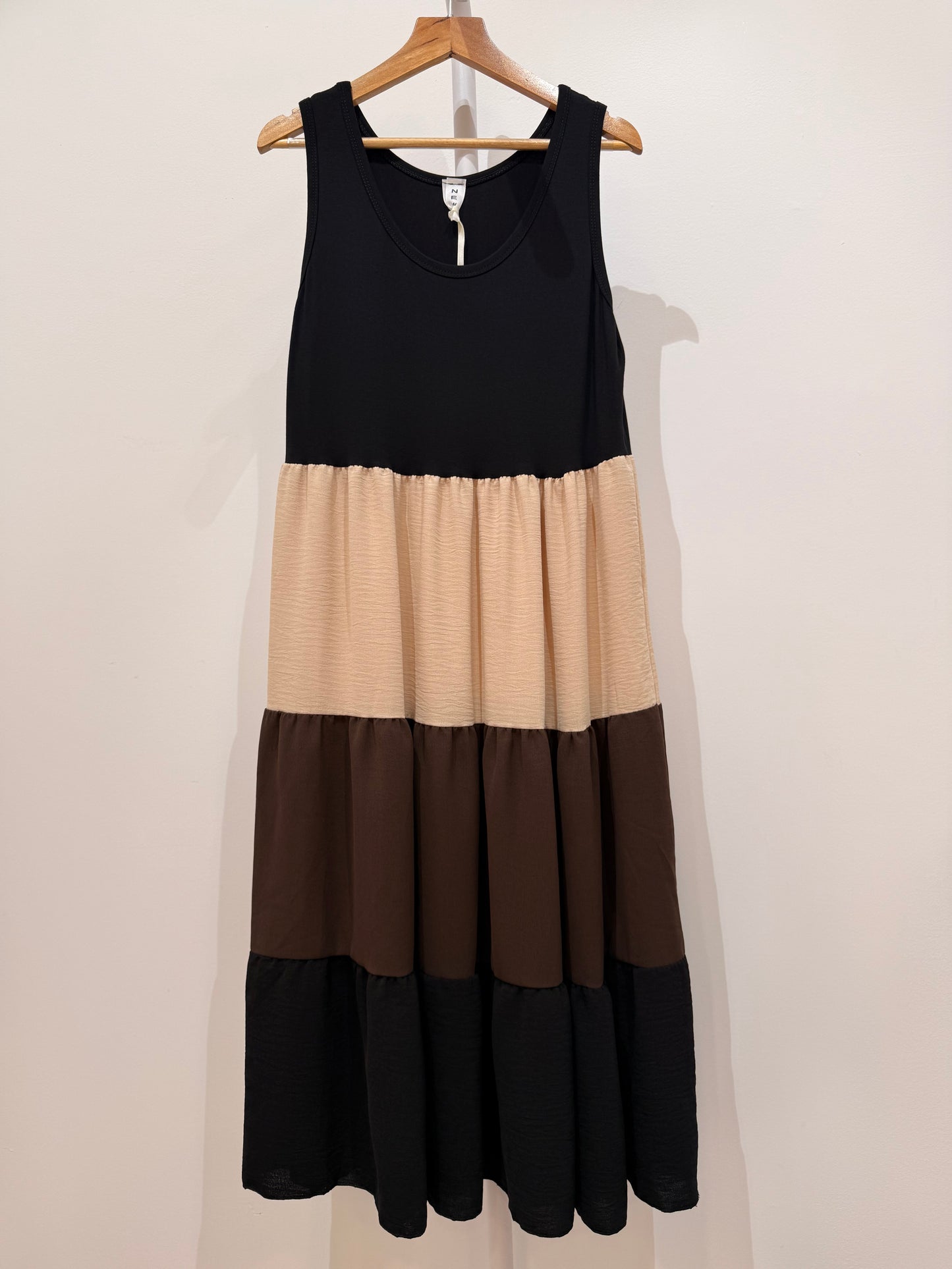 Vestido Midi Bloques de Color 14588
