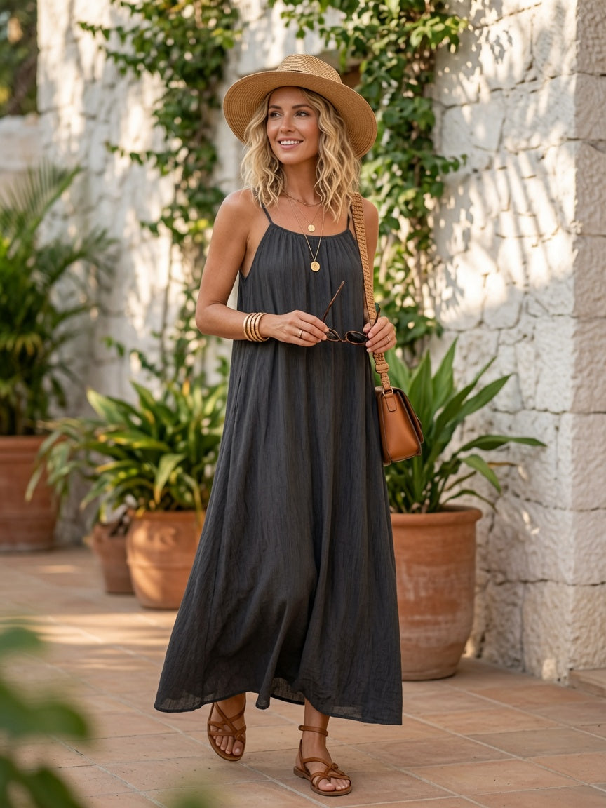 Vestido Largo Plisado 64150