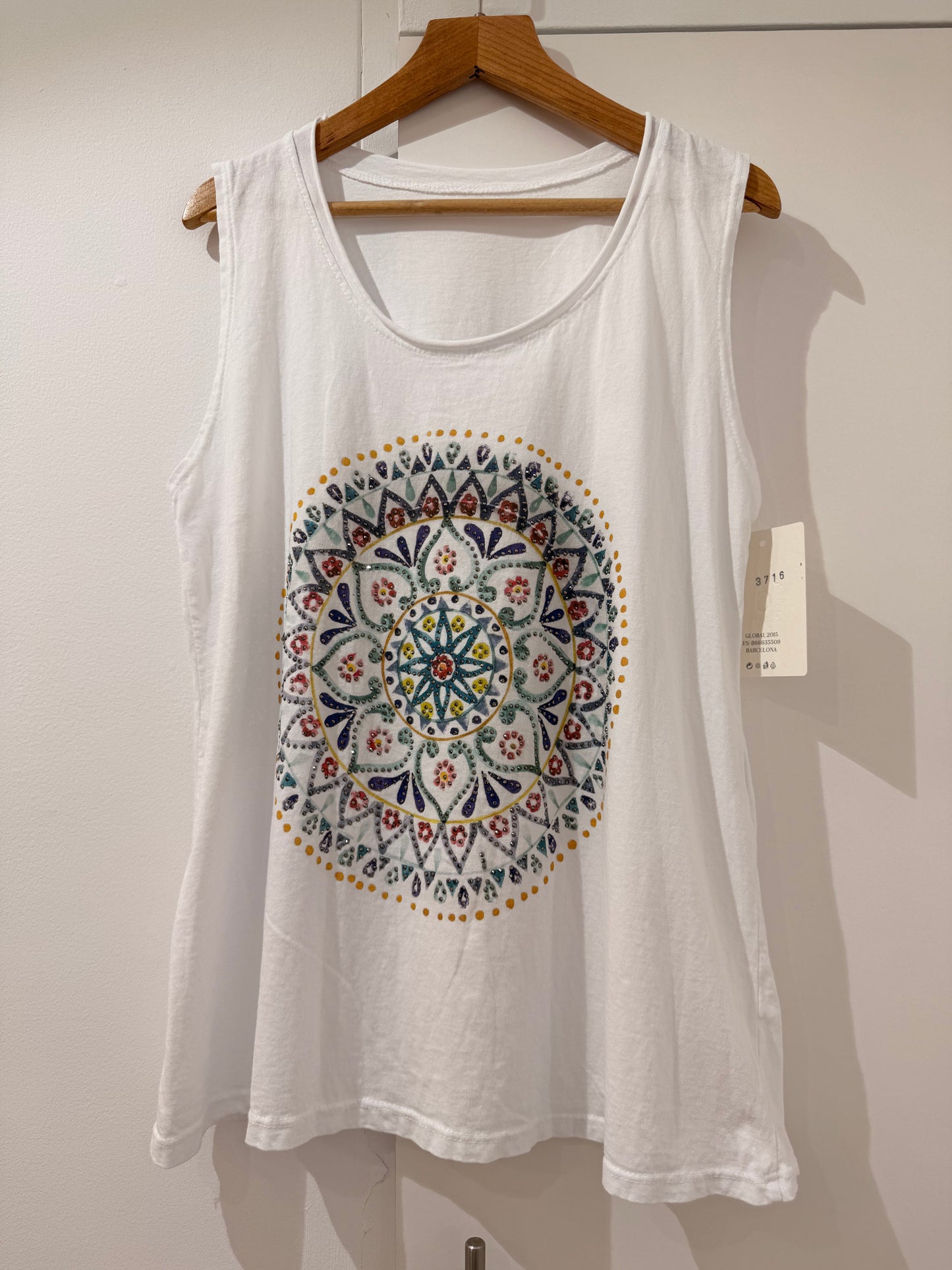 Camiseta de Tirantes con Estampado Frontal 3176