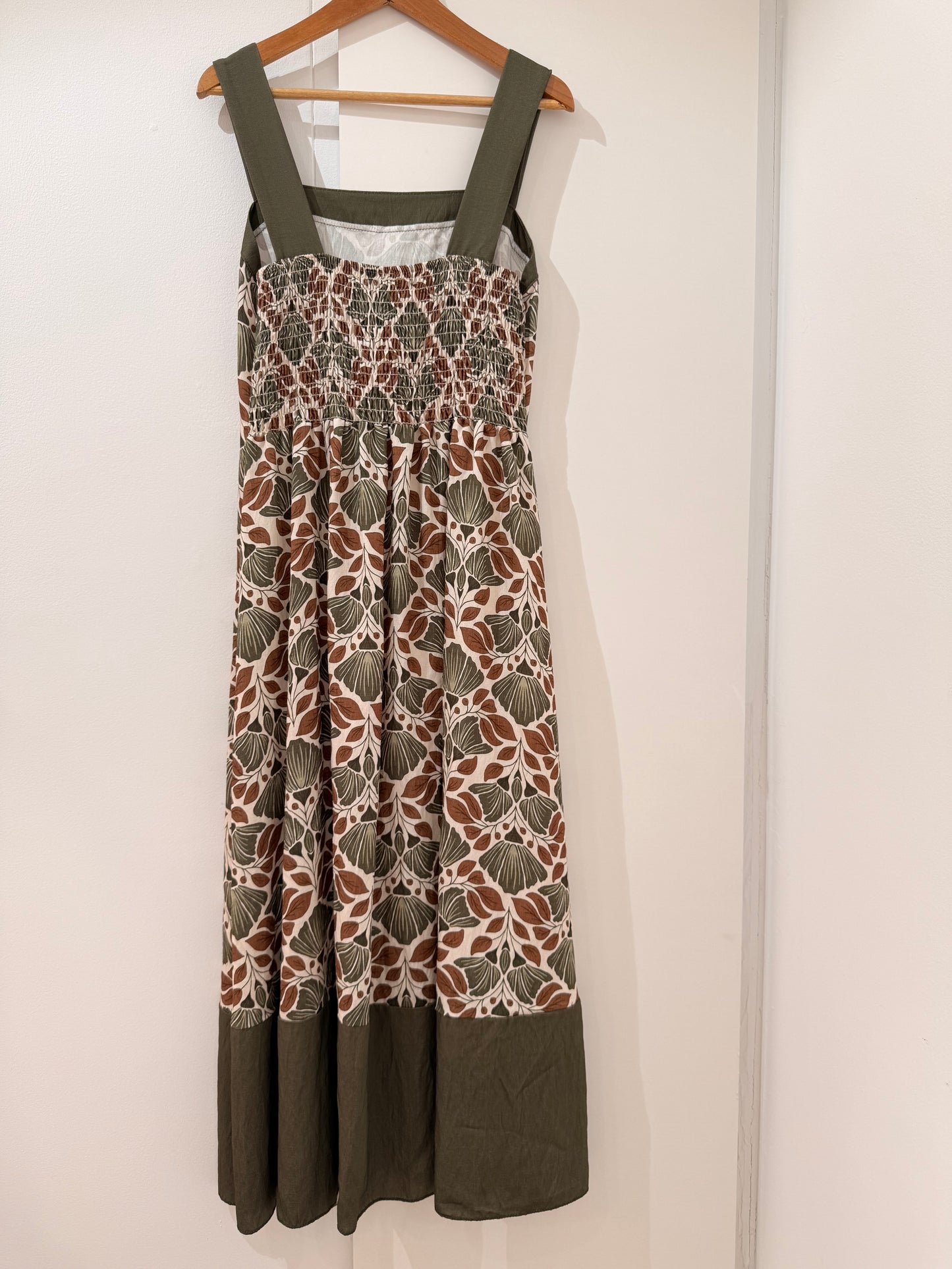 Vestido largo con estampado botánico 39391
