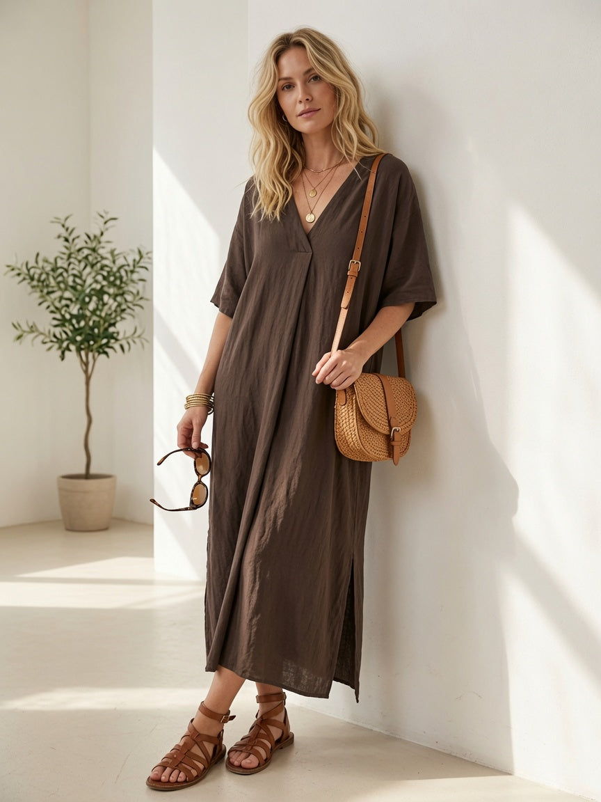 Vestido Maxi de Corte Holgado