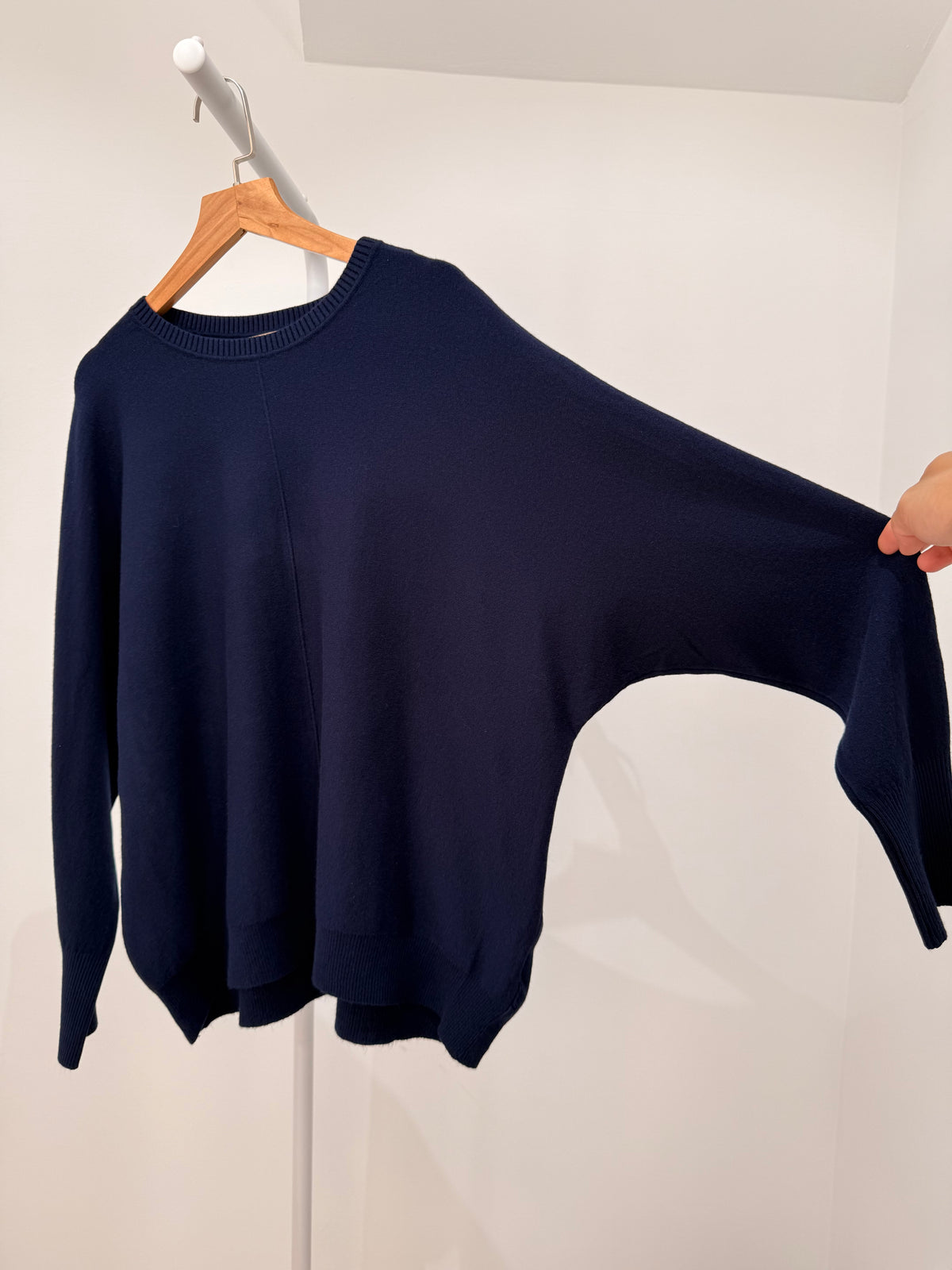 Jersey de punto oversize con raya central 12560