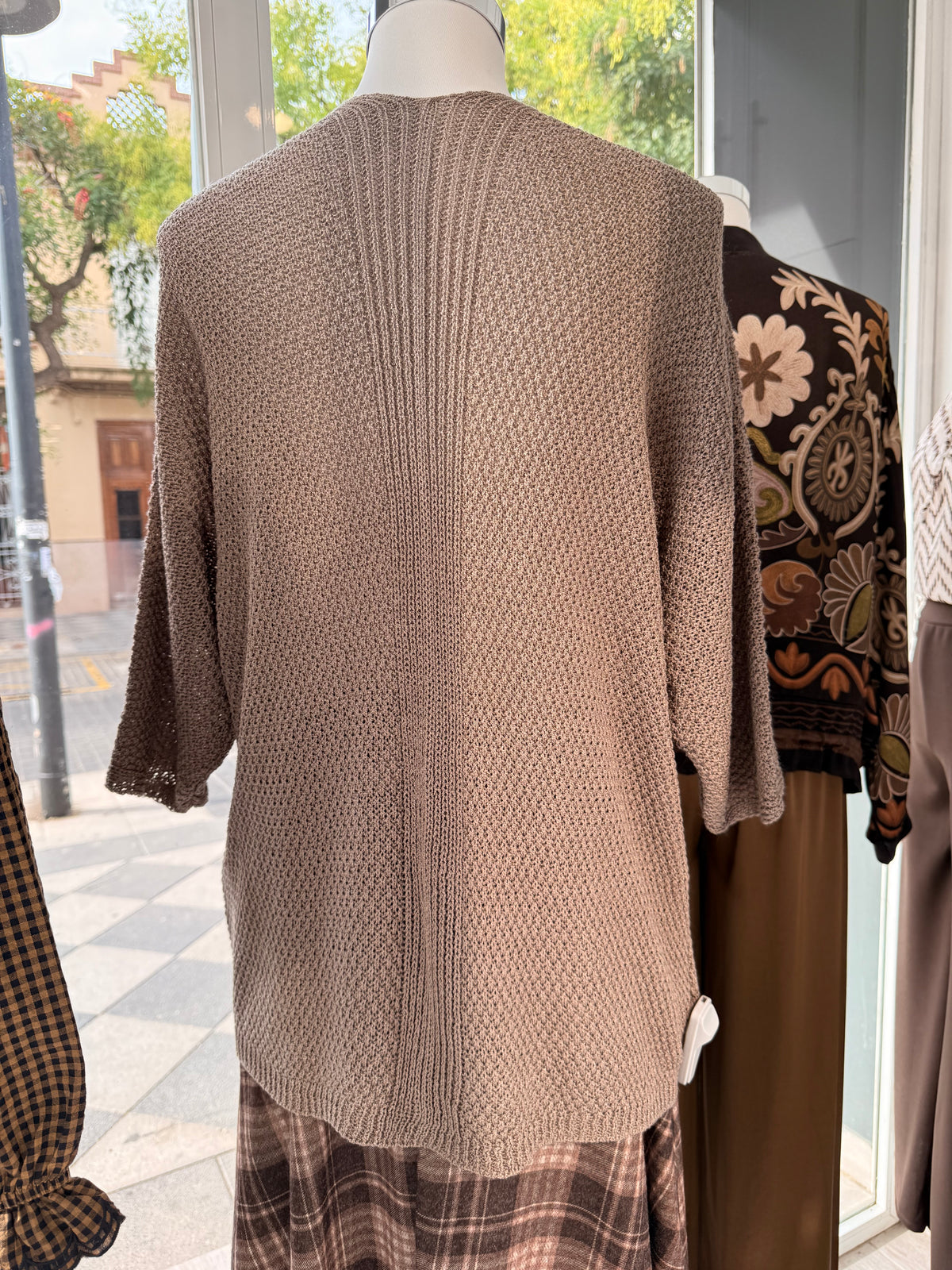 Chaqueta de punto fino manga murciélago 1859