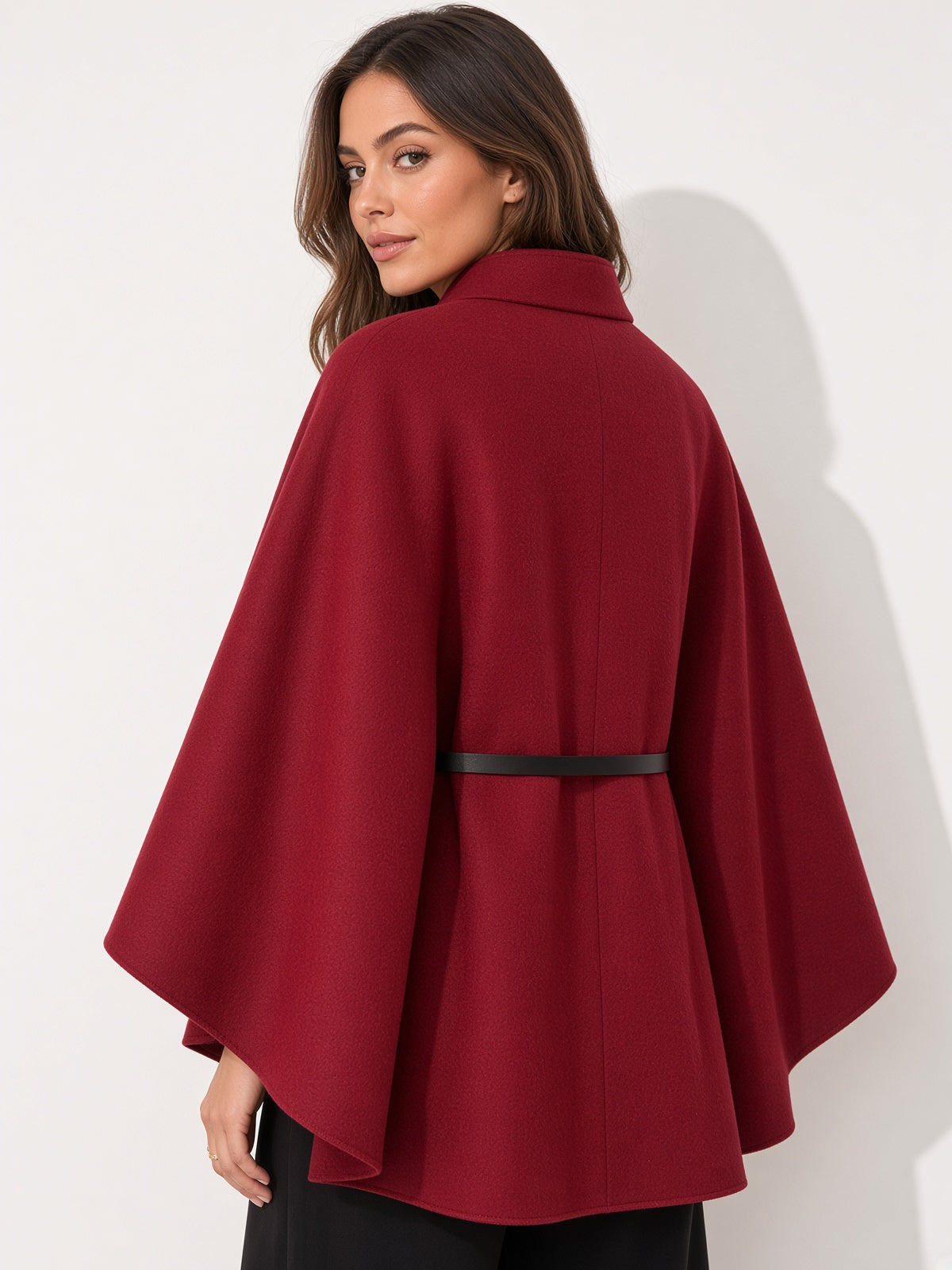 Poncho de cuello alto 717